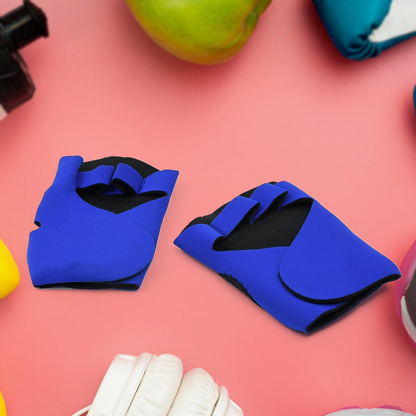 Palm Support Gloves Half Finger Gym Exercise Training Gloves Outdoor (1 Pair   With Card Packing) - Happy Price - Image 2