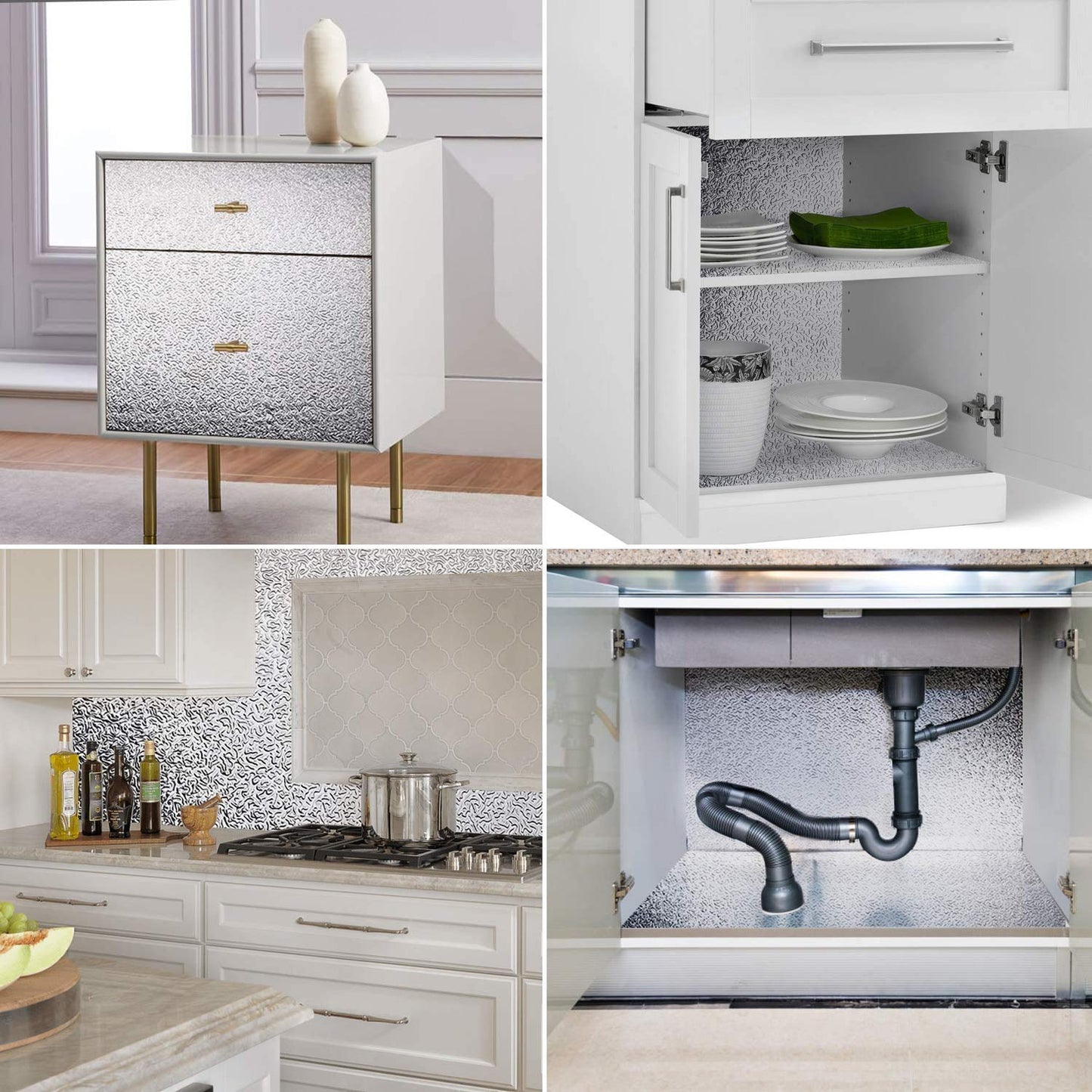 Aluminium Kitchen Wall Sheet Aluminium Without Adhesive (3 Pc  50x90 Cm) - Happy Price - Image 2