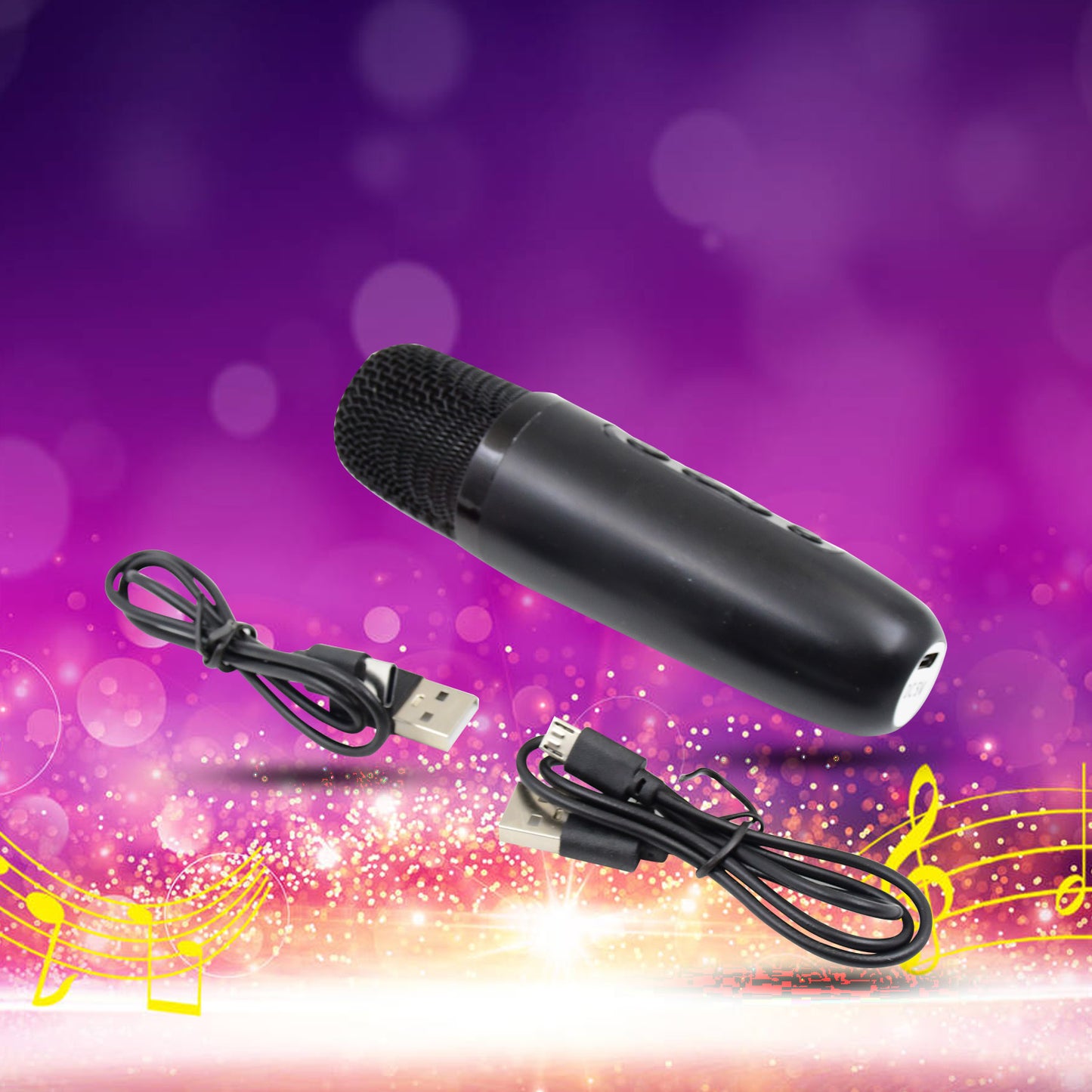 Wireless Bluetooth Speaker 5w High Bass With Wireless Mic  Microphone Led Torch Solar Charging Support Usb  Adjustable Strap (1 Set) - Happy Price - Image 5