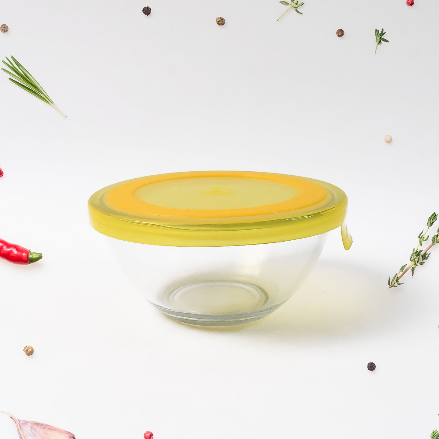 Dazzle Glass Bowl Set Mixing  Storage Bowls With Lids (3 Pcs Set) - Happy Price - Image 2