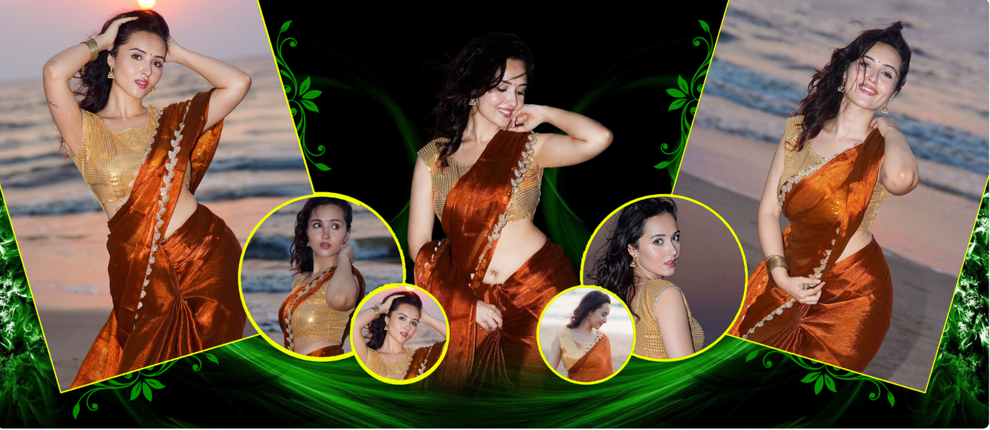 Emerald Swirl Collage – Custom Photo Print Ceramic Mug (11oz) - Personalized Gift with 7 Photo Slots