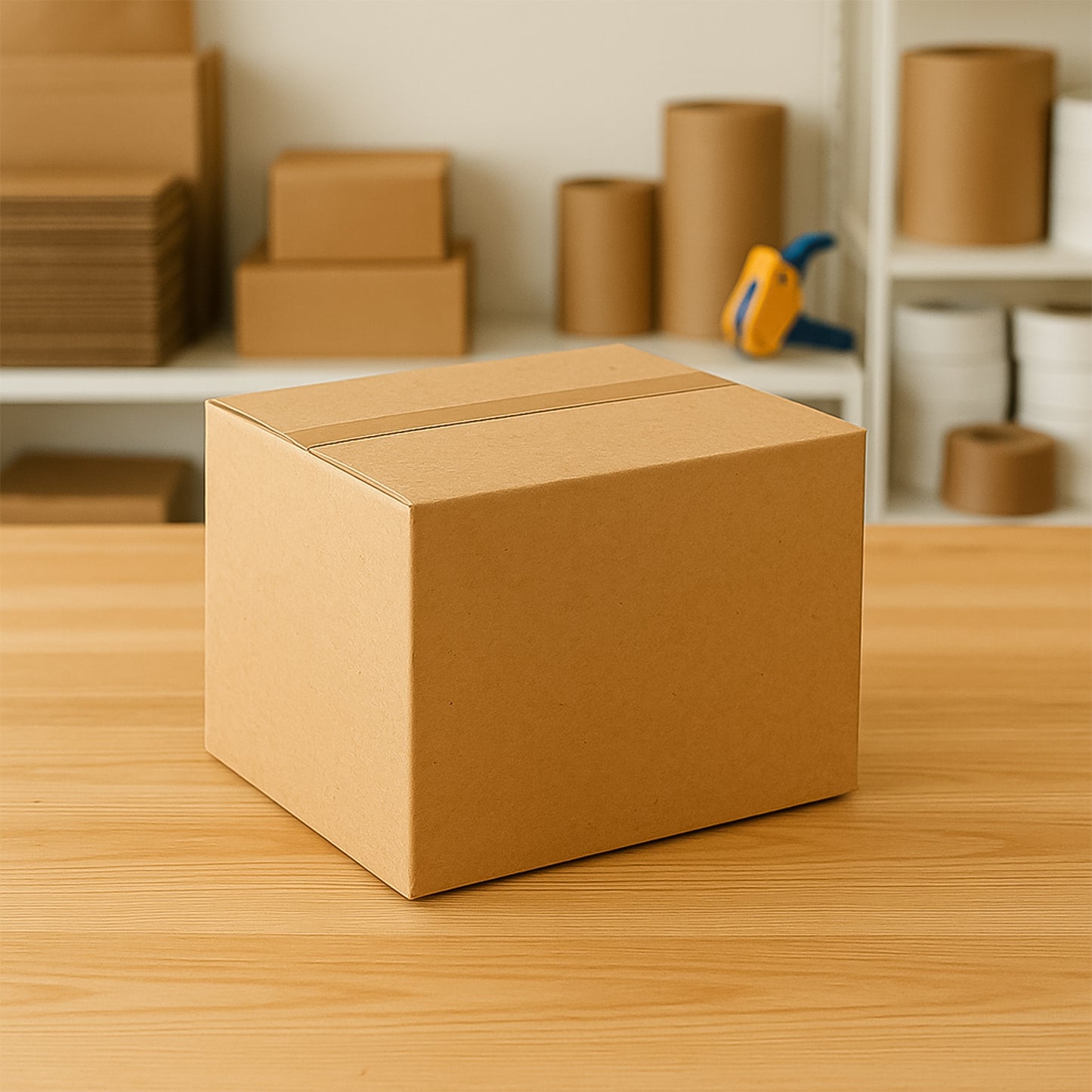 Durable Brown Corrugated Packaging Box - 17x26x26 Cm, 1 Pc
