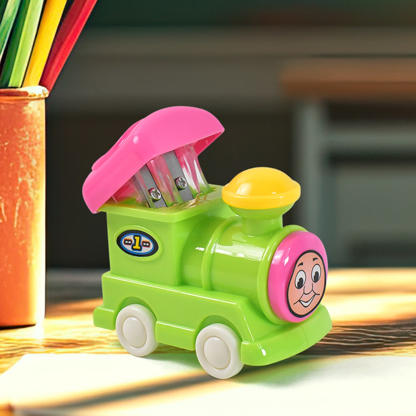 Train Double Hole Pencil Sharpener (1 Pc) - Happy Price - Image 6