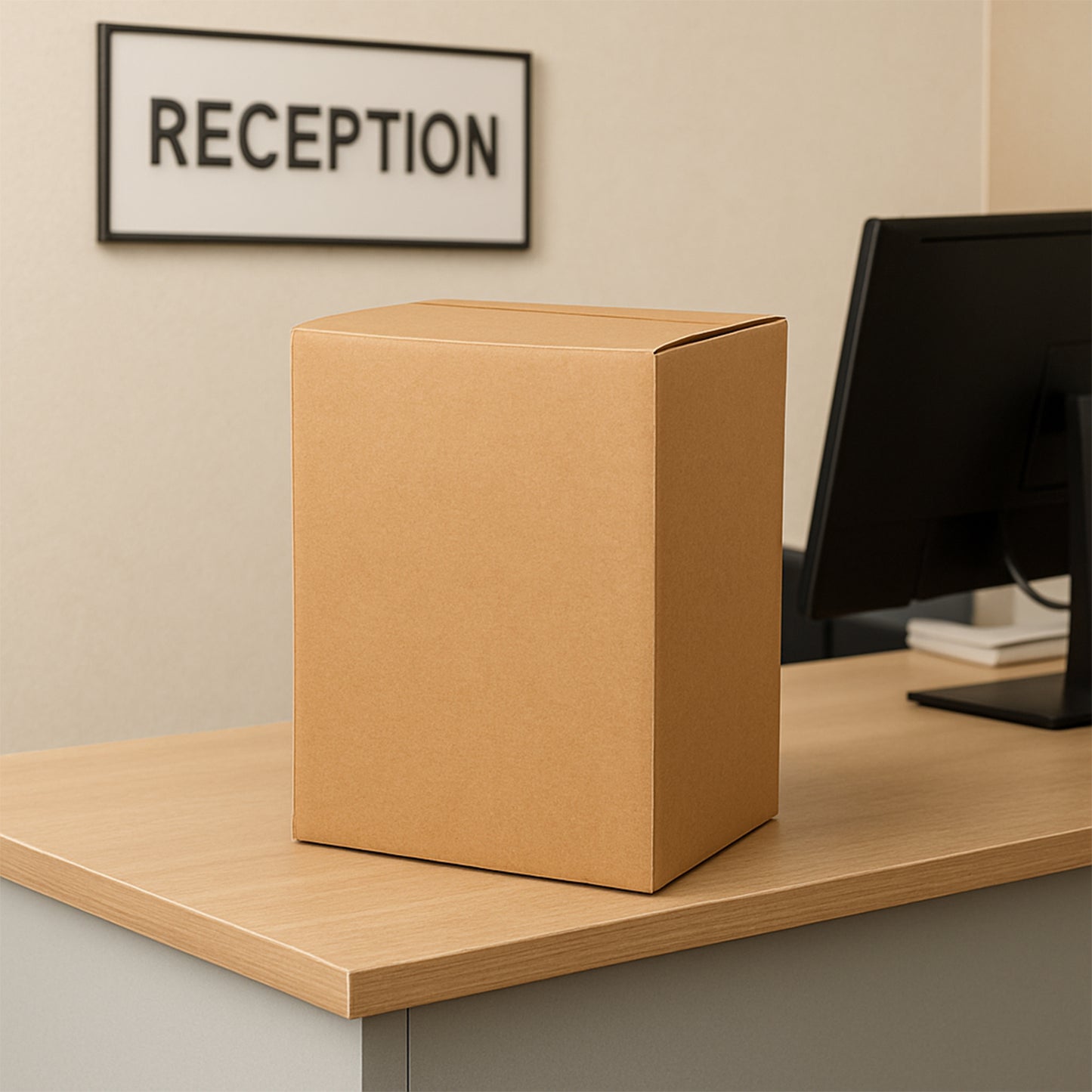 Durable Brown Corrugated Packing Box - 26x20x12 cm, 1 Piece