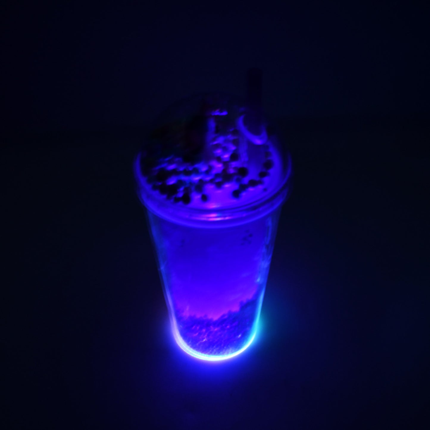 Design Printed Sipper Bottle With Toy Led Glow Light Double Wall Sipper Glass Water Bottle  Sipper Bottle With Straw For Girls And Kids For Boys And Girls Schooltuitiongym (Pack Of 1) - Happy Price - Image 6