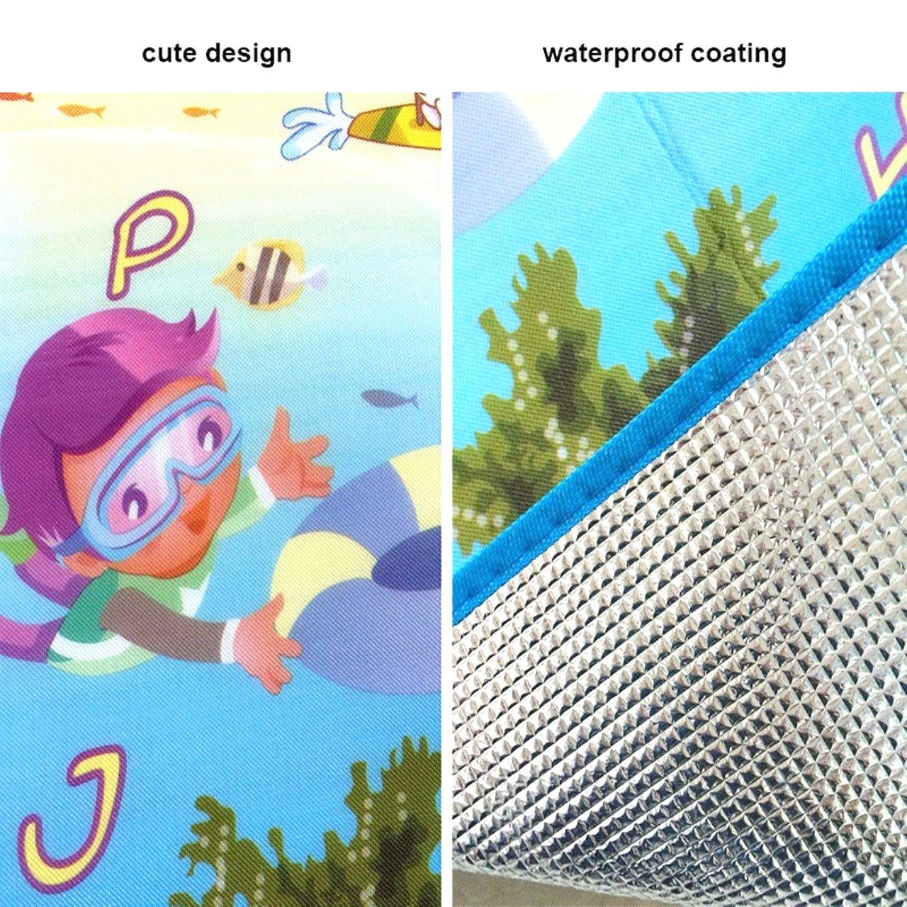 Waterproof Single Side Baby Play Crawl Floor Mat For Kids Picnic School Home (Size 180 X 115) - Happy Price - Image 2