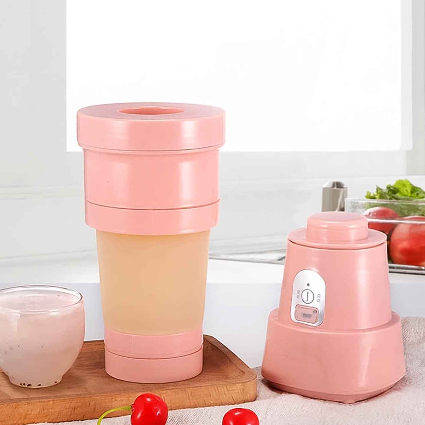 Foldable Electric Juicer Portable Blender Stainless Steel 6 Blades (500 Ml) - Happy Price - Image 4
