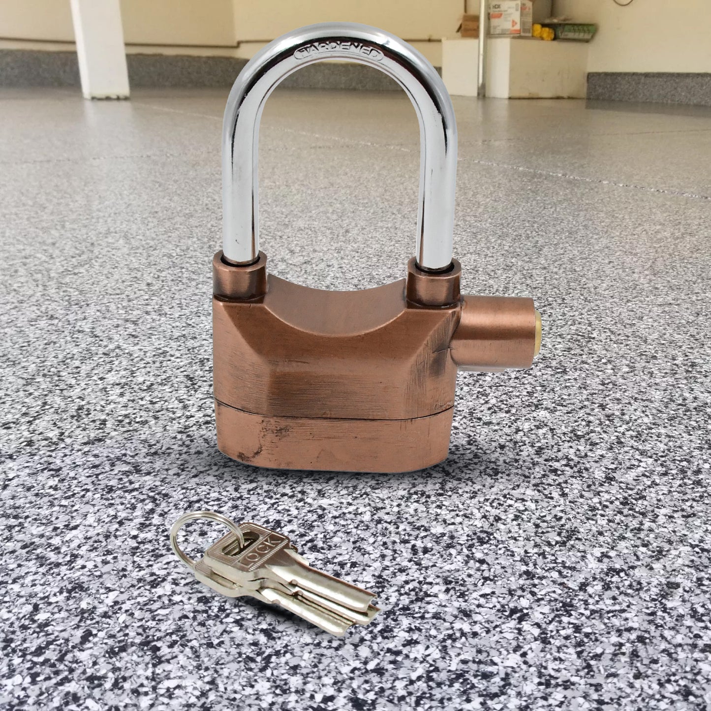 Brown Security Alarm Metallic Lock System With 3 Keys (1 Set) - Happy Price - Image 6