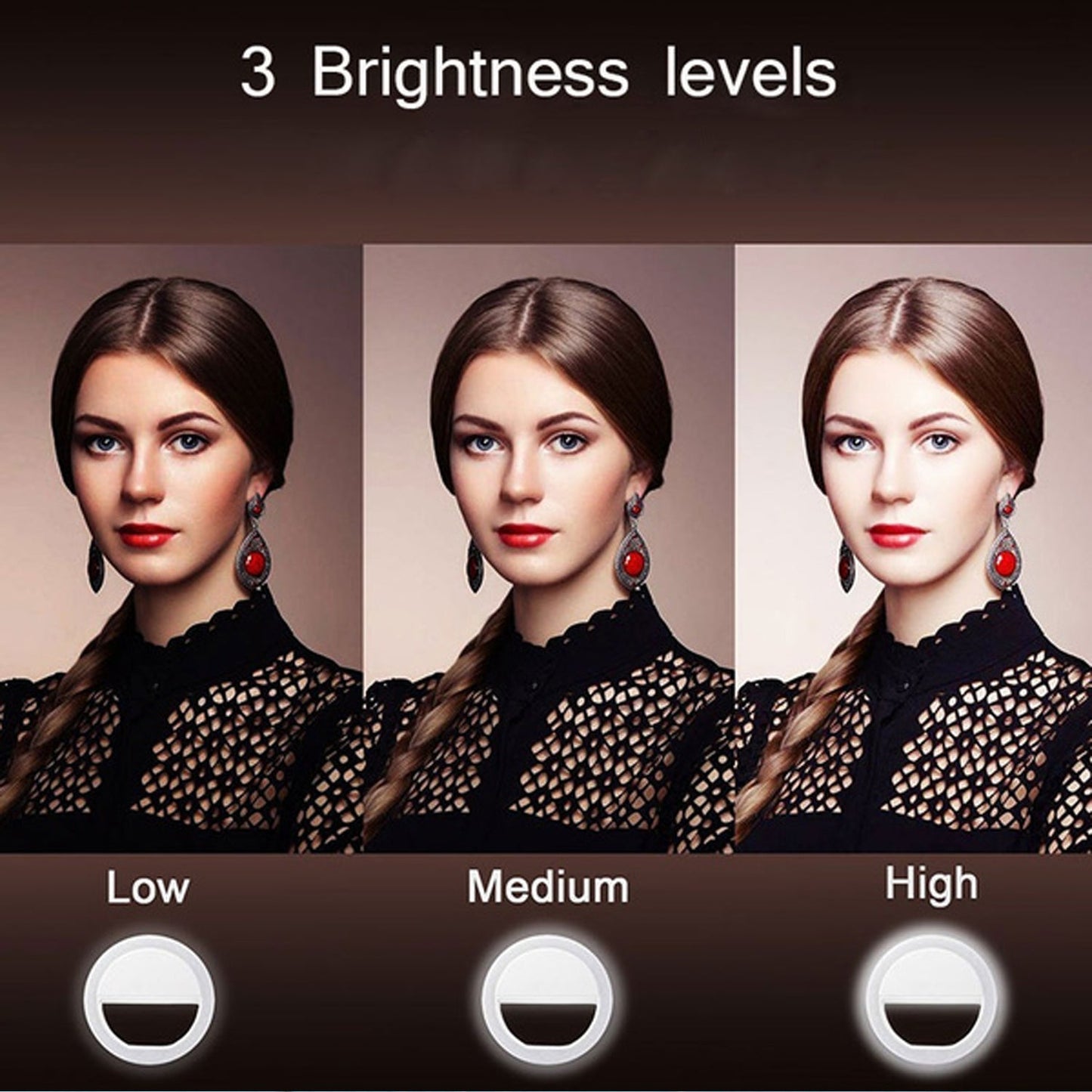 Selfie Ring Light Used For Applying Bright Shade Over Face During Taking Selfies And Making Videos Etc. - Happy Price - Image 5