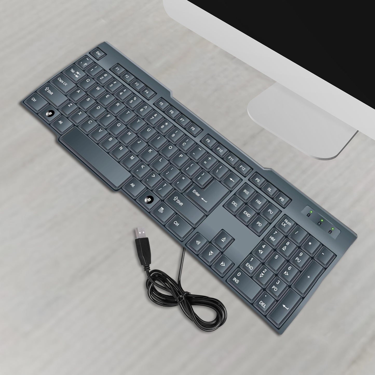 Wired Usb Keyboard 104 Keys (1 Pc) - Happy Price - Image 2