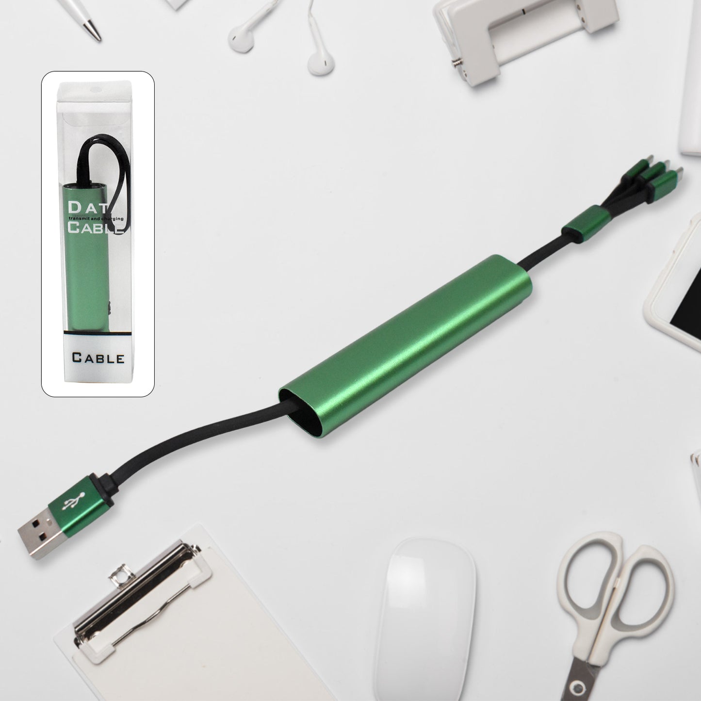 Charging Cable 3 In 1 Extendable Data Transmit  Charging Cable (1 Pc) - Happy Price - Image 2