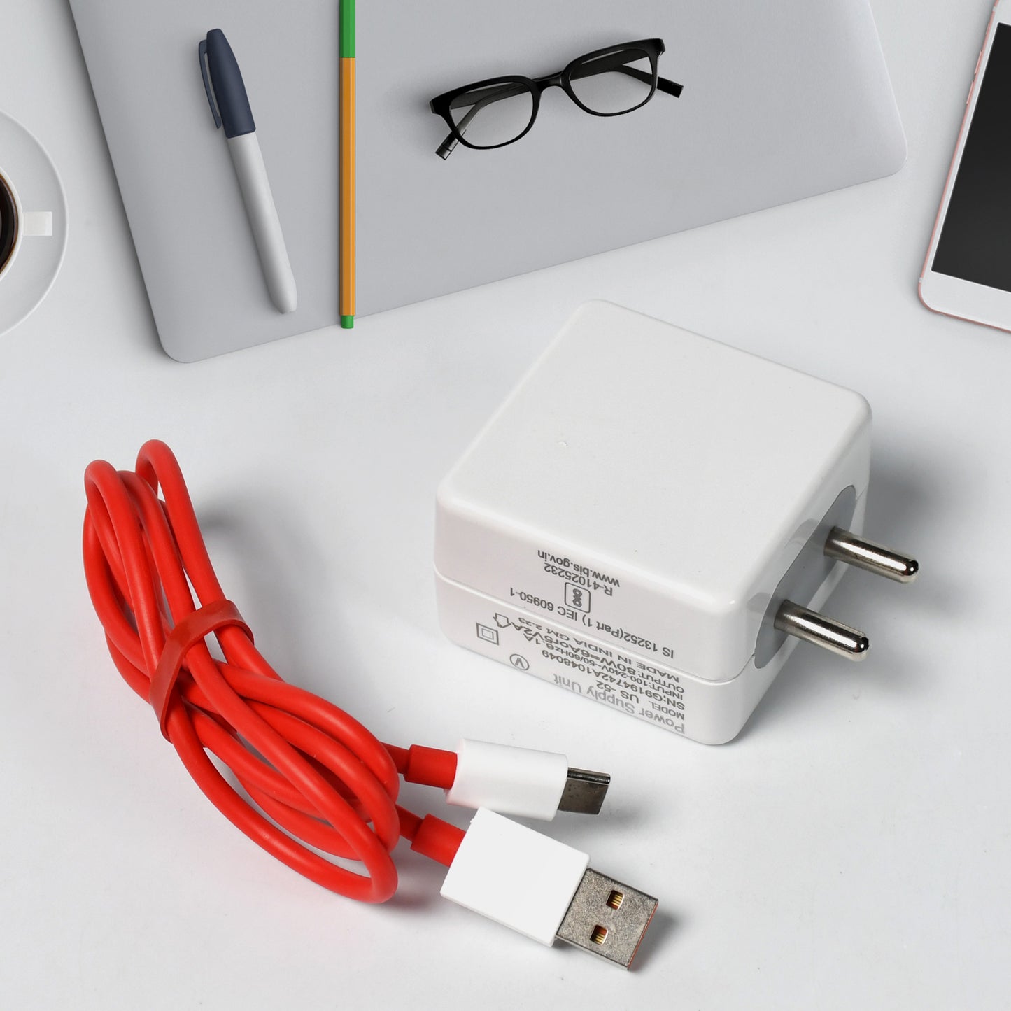 1434 Super Fast Charger With Cable For All Iphone Android Smart Phones Tablets. - Happy Price - Image 2