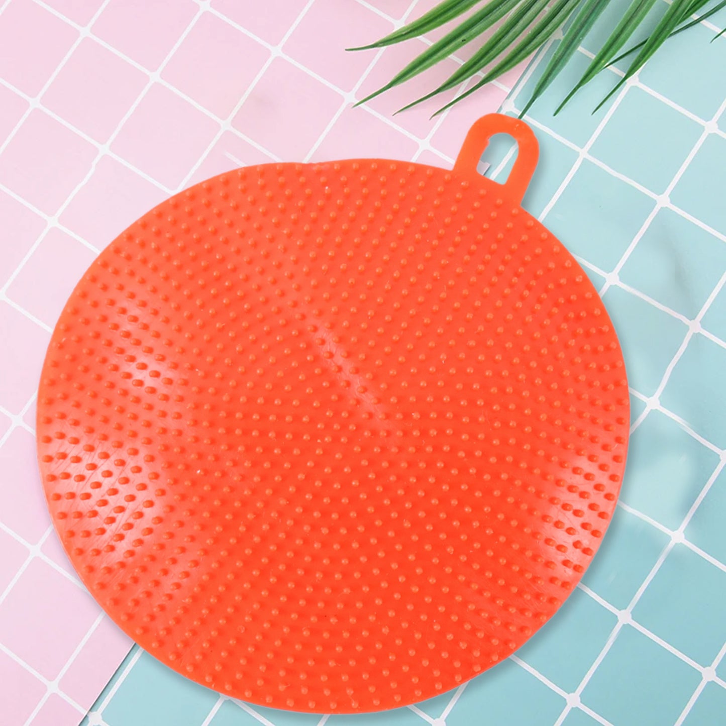 Red Silicone Dish Scrubber Sponge Mildew Free Non Stick Heat Resistant - Happy Price - Image 6