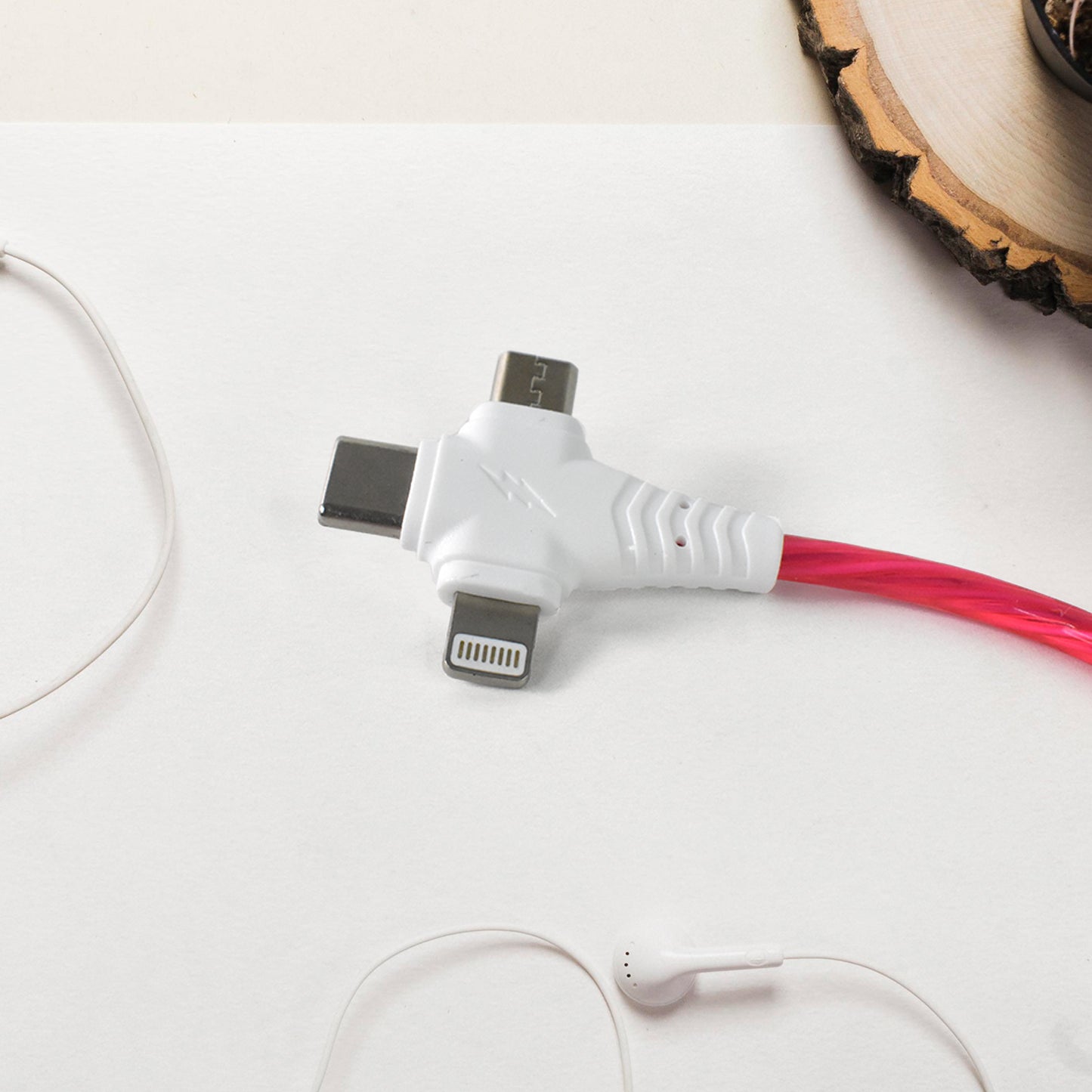 3 In 1 Charging Cable Light Up Fast Charger Lighting Cable - Happy Price - Image 2