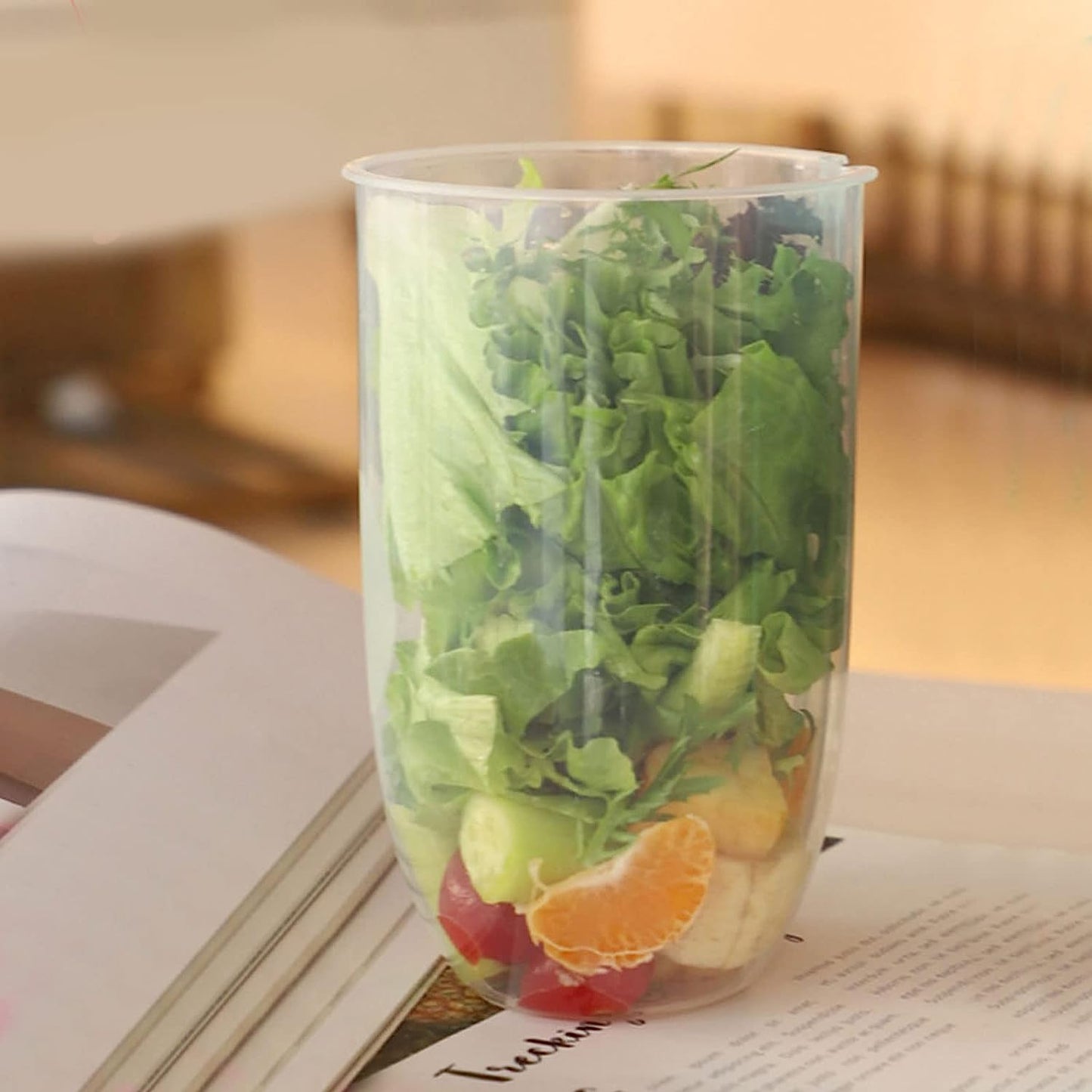 Fruit And Vegetable Salad Cups Easy Clean Salad Mixing Cup For Business People For Business Travel (1pc) - Happy Price - Image 3