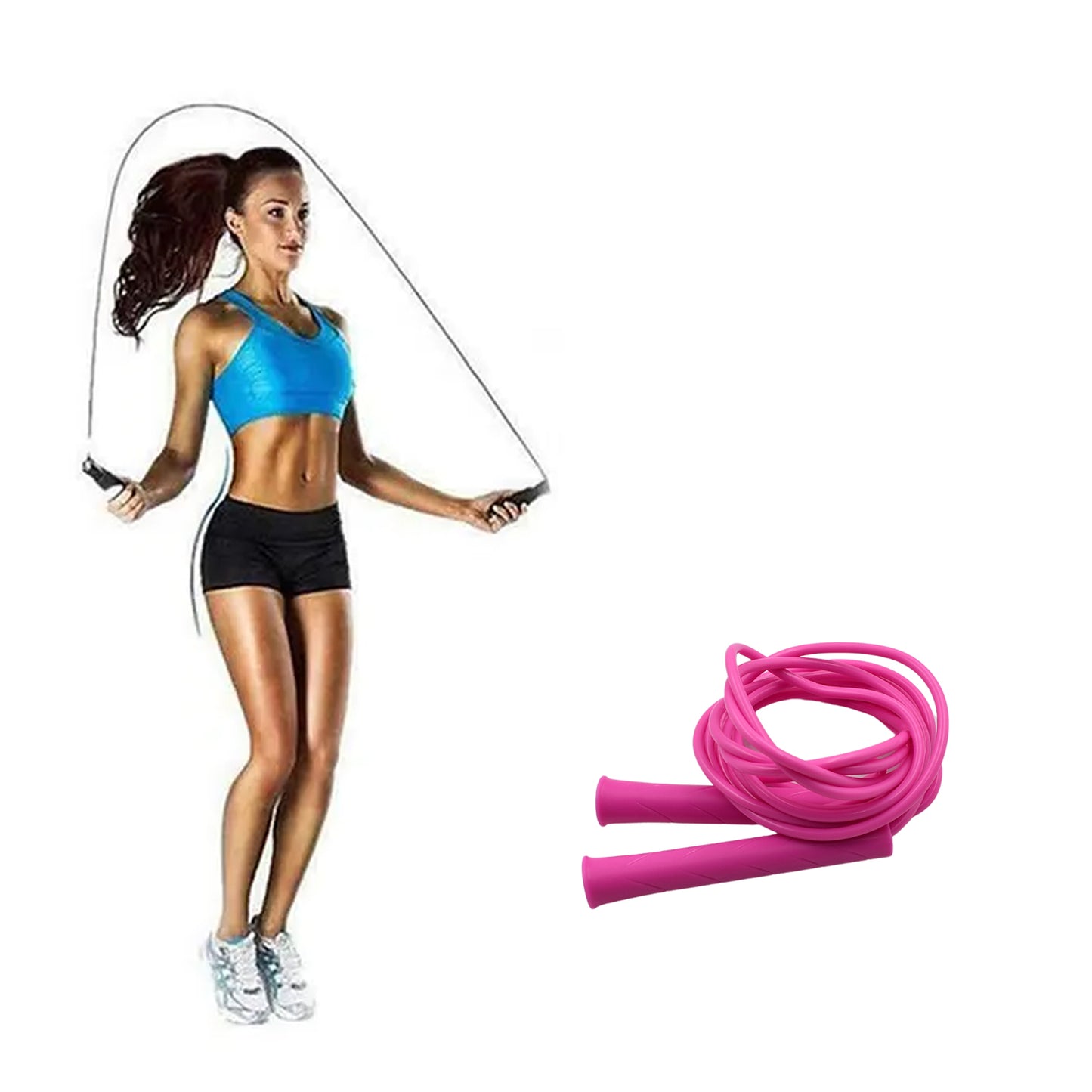 3m Plastic Adjustable Wire Skipping Skip High Speed Jump Rope Cross Fit Fitness Equipment Exercise Workout - Happy Price - Image 5