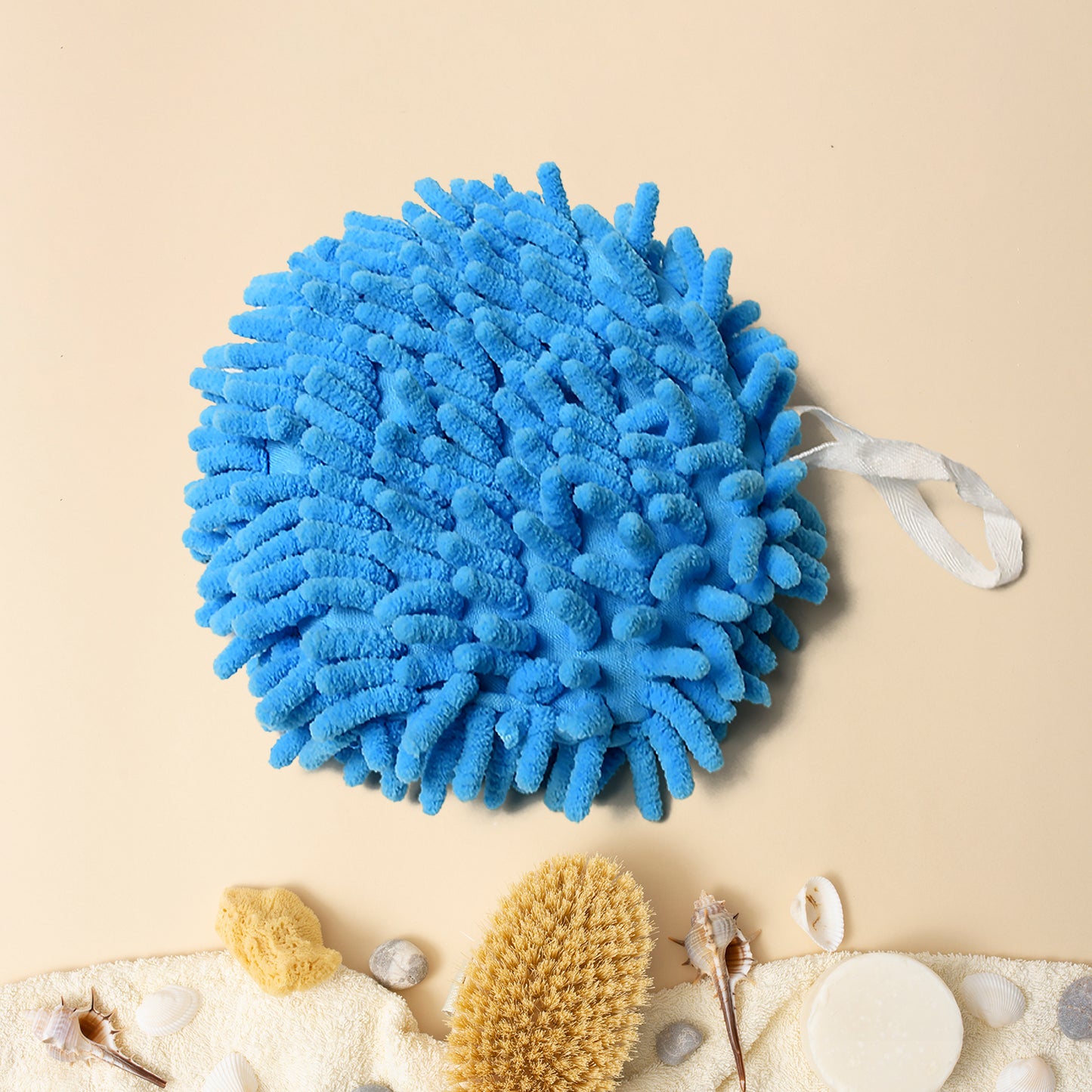 Hand Towels For Bathroom Kitchen Hand Towel Hand Dry Towels Absorbent Soft Hanging Hand Bath Towels Microfiber Plush Chenille Hand Towel Ball Machine Washable Bathroom With Loop (1 Pc) - Happy Price - Image 2