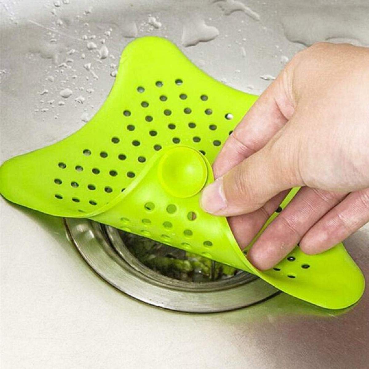Silicone Star Shaped Sink Filter Bathroom Hair Catcher Drain Strainers For Basin - Happy Price - Image 4
