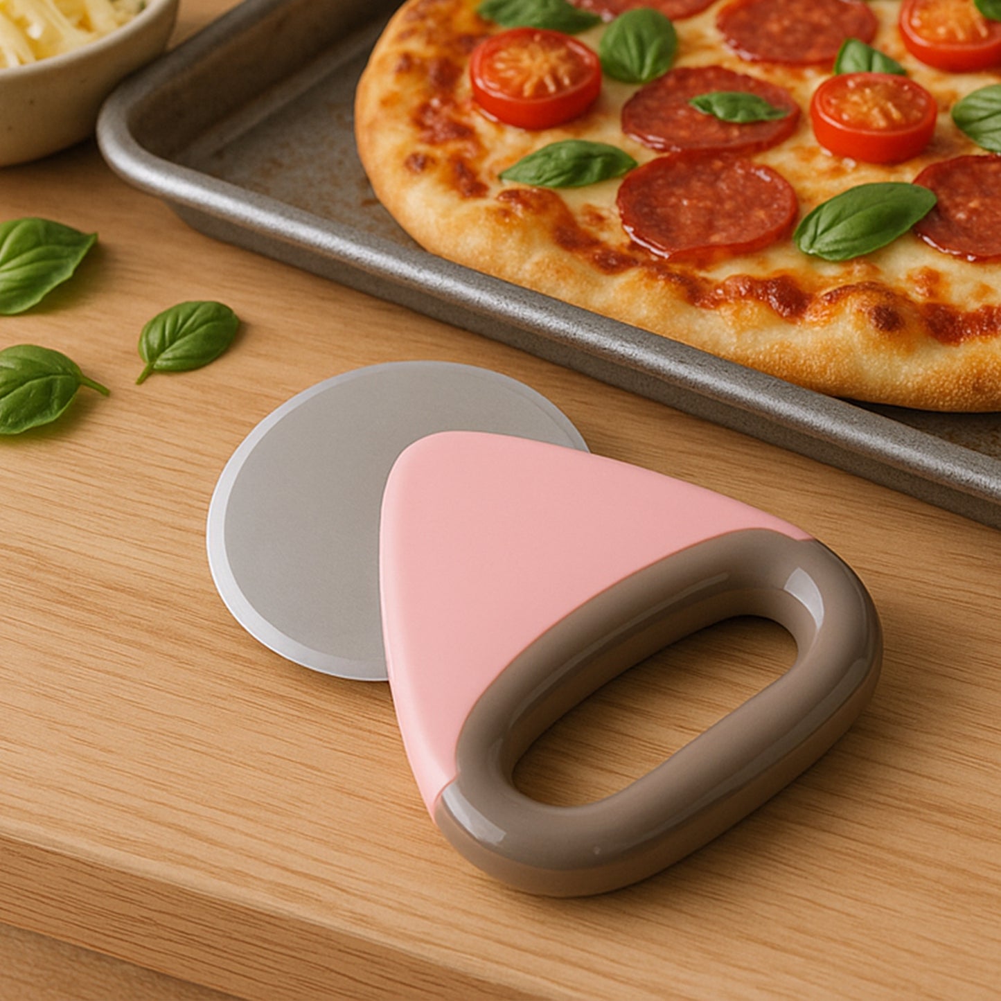 Homechef Ergonomic Pizza Cutter With Stainless Steel Rotating Blade (1 Pc) - Happy Price - Image 2