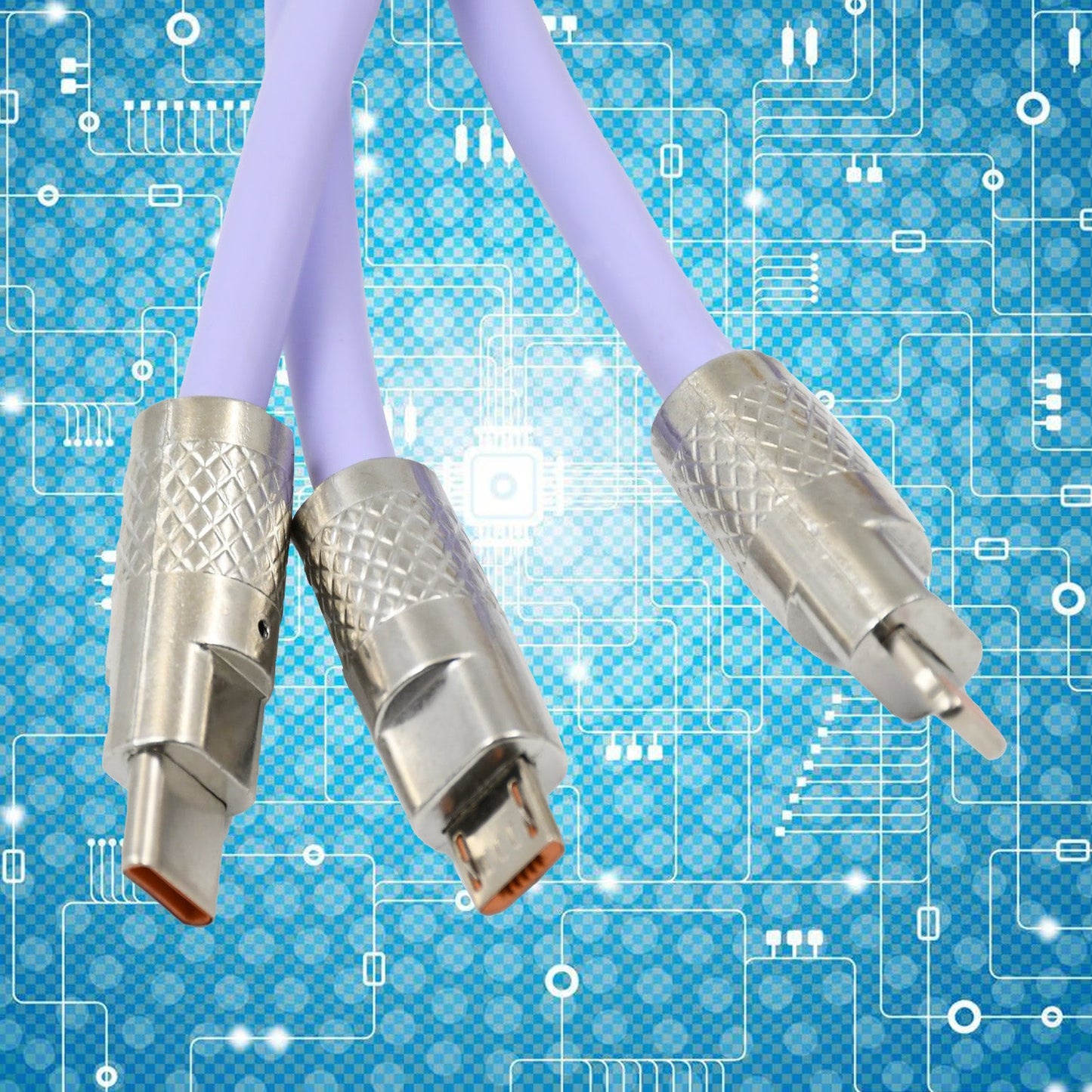 3 In 1 Multi Super Fast Charging Cable (1 Pc) - Happy Price - Image 3