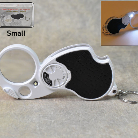 Double-magnification Led Magnifiers With Light (1 Pc  Small) - Happy Price - Image 1
