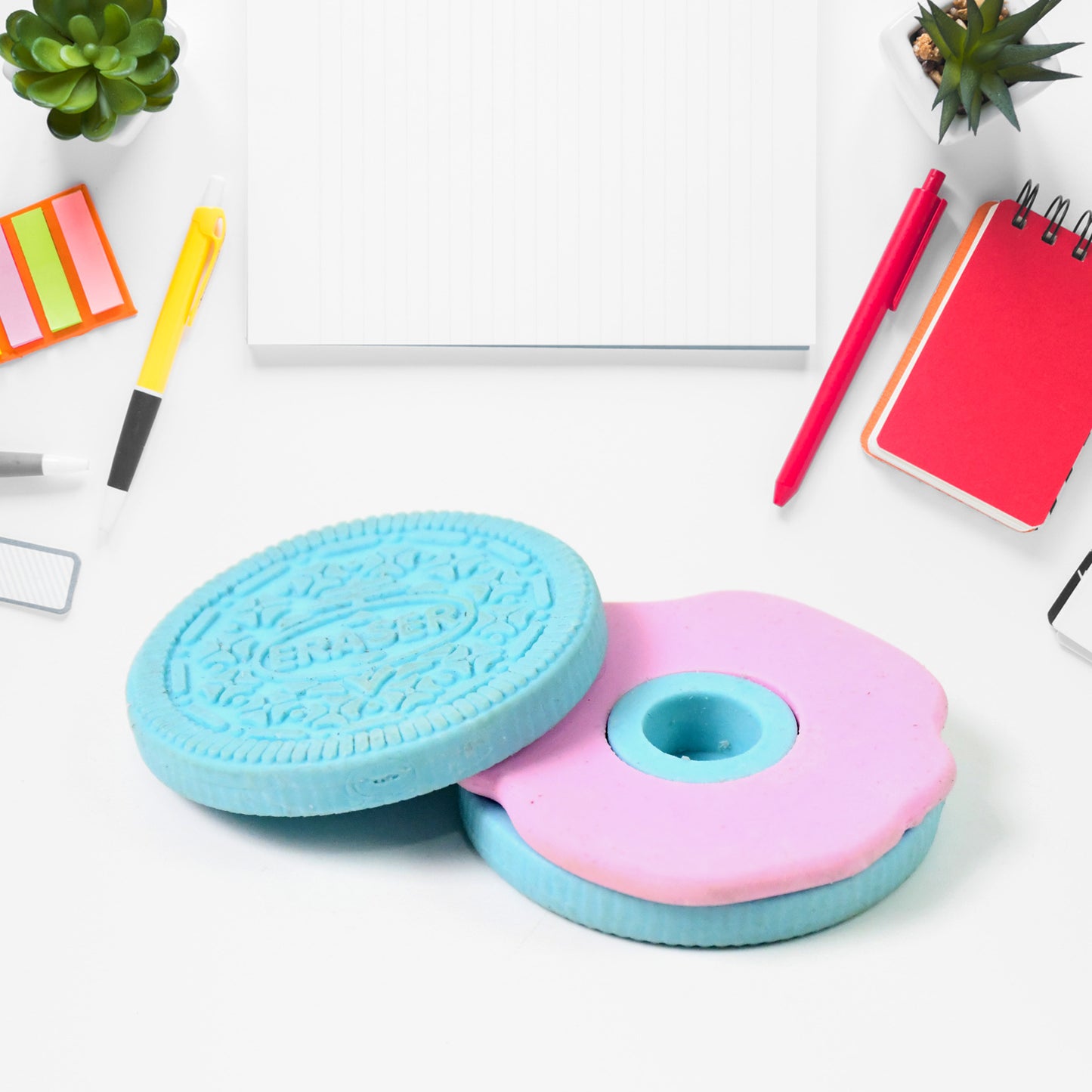 Biscuit Shape Eraser Unique Designs  Patterns (1 Pc) - Happy Price - Image 3