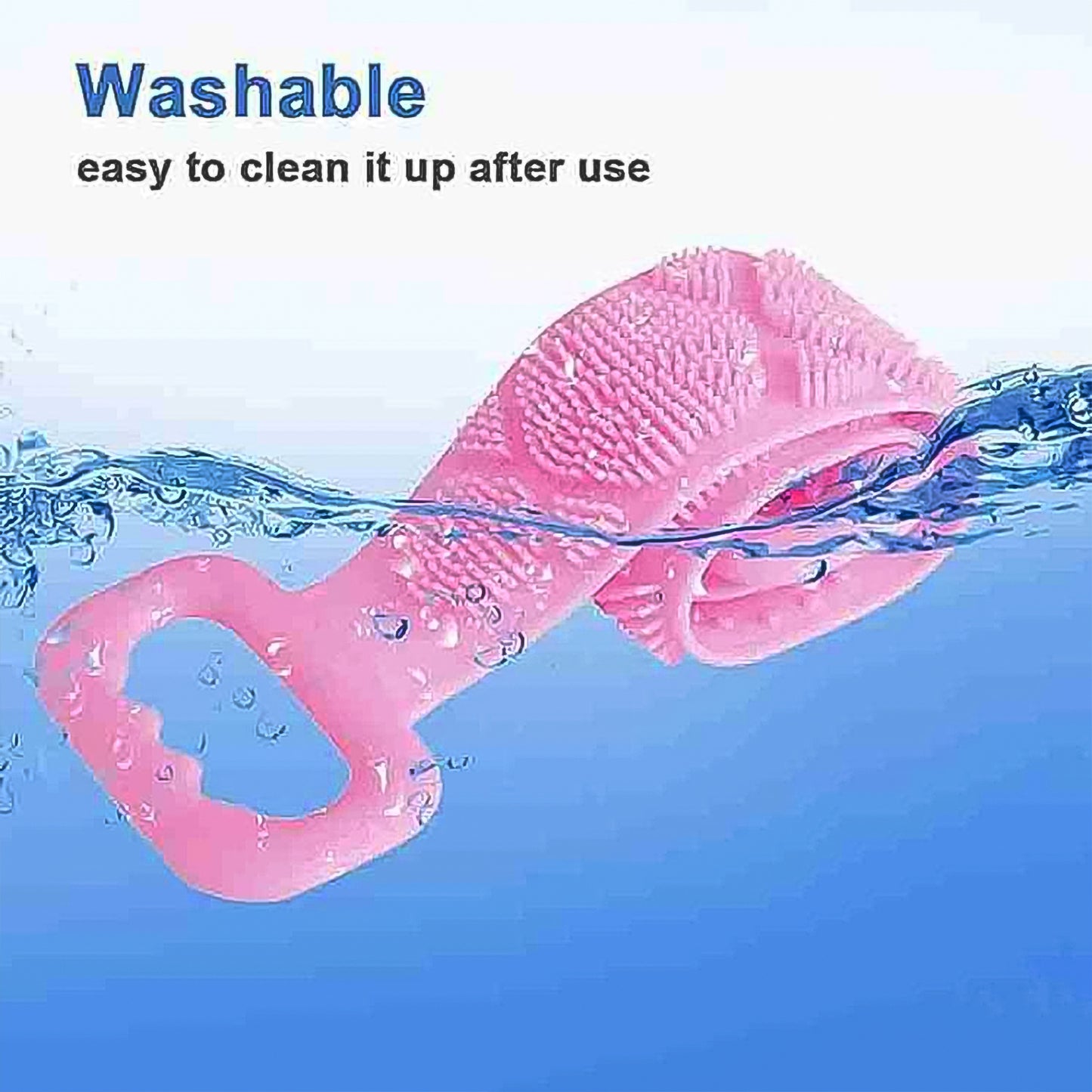 Silicone Body Back Scrubber Double Side Bathing Brush For Skin Deep Cleaning Massage Dead Skin Removal (101 Gm  Medium Size 1pc) - Happy Price - Image 3