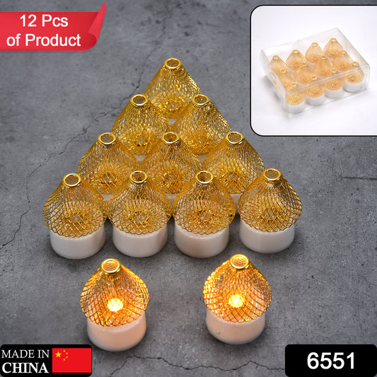 12pcs Flameless And Smokeless Decorative Candles Acrylic Led Tea Light Candle For Gifting House Light For Balcony Room Birthday Christmas Festival Events Decor Candles (12 Pieces)