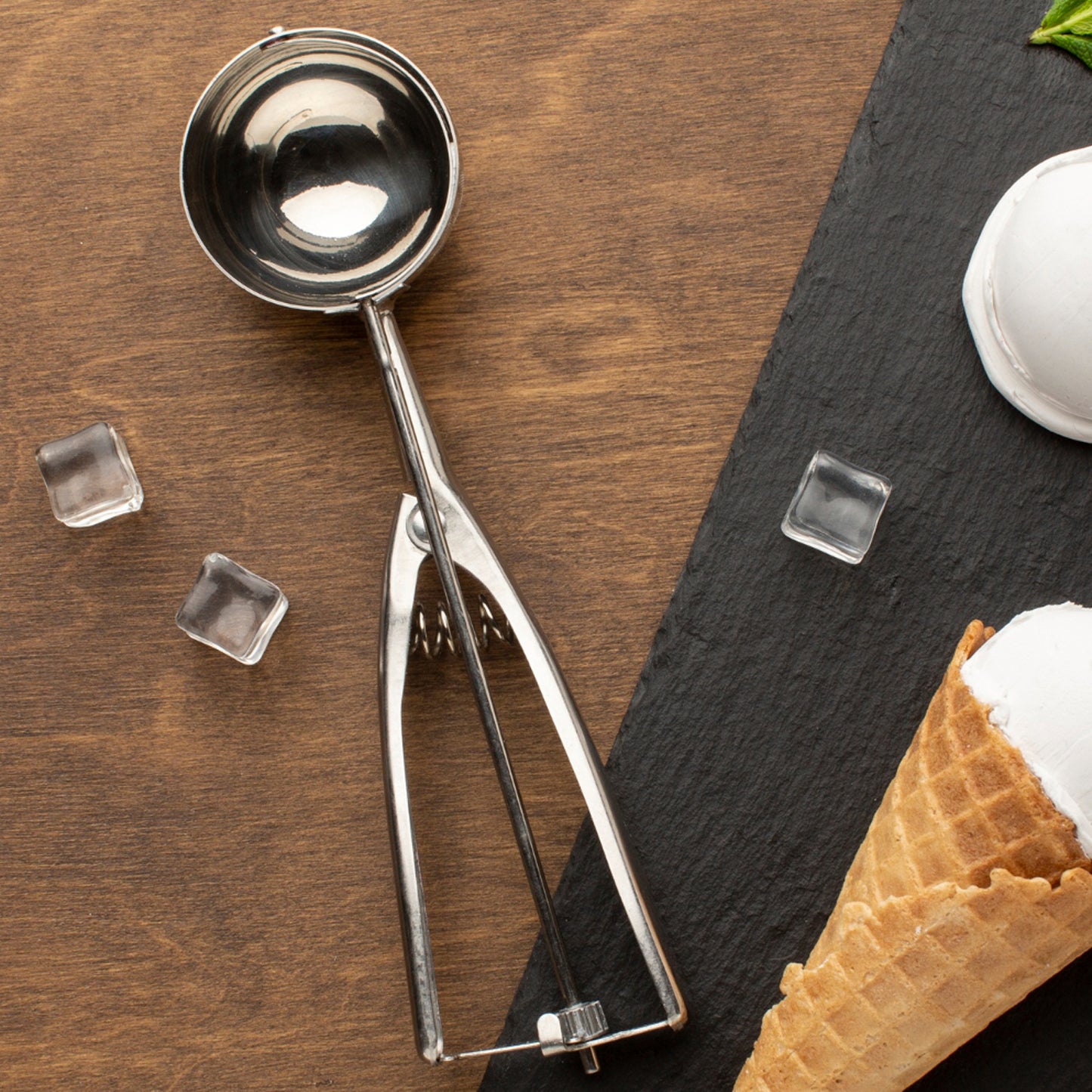 Premium Stainless Steel Ice Cream Scoop With Trigger Release Approx 70 Ml Capacity - Happy Price - Image 2