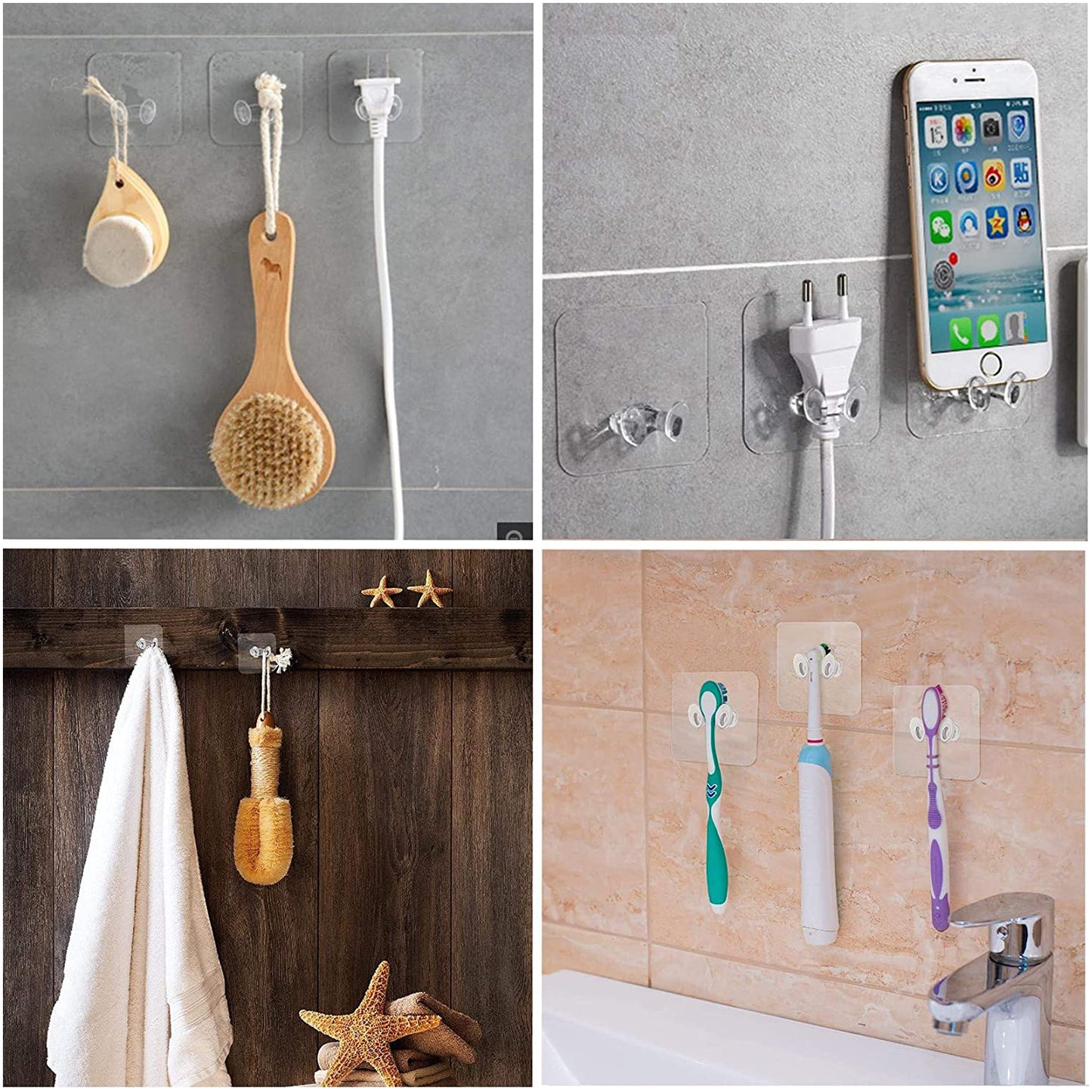 Clear Adhesive Wall Hooks - Strong Hold for Home & Office - Happy Price - Image 6