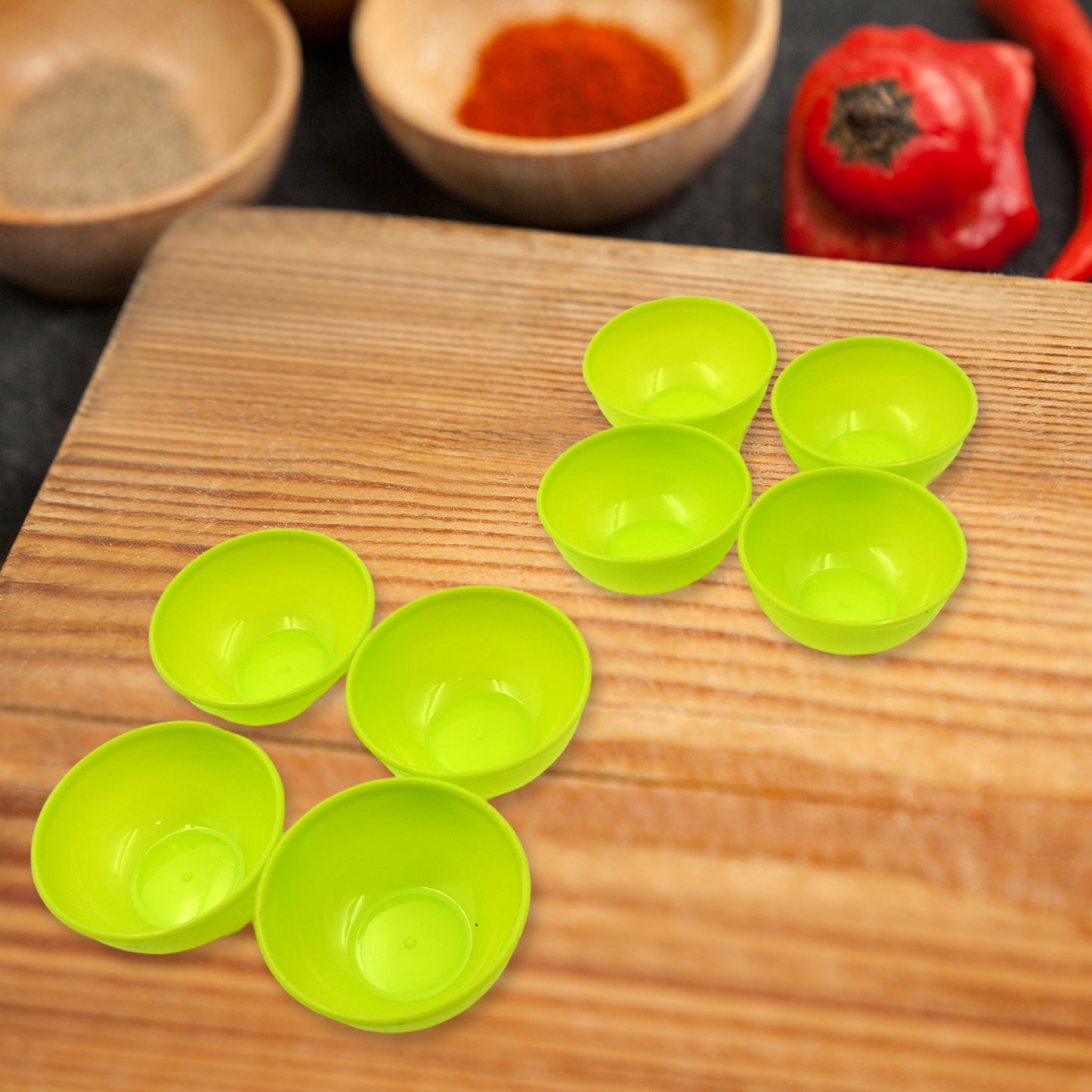 Multipurpose Small Round Plastic Bowl  Katori Microwave Safe Reusable Lightweight Bowl Dishwasher Safe Chutney Bowl (8 Pcs Set) - Happy Price - Image 4
