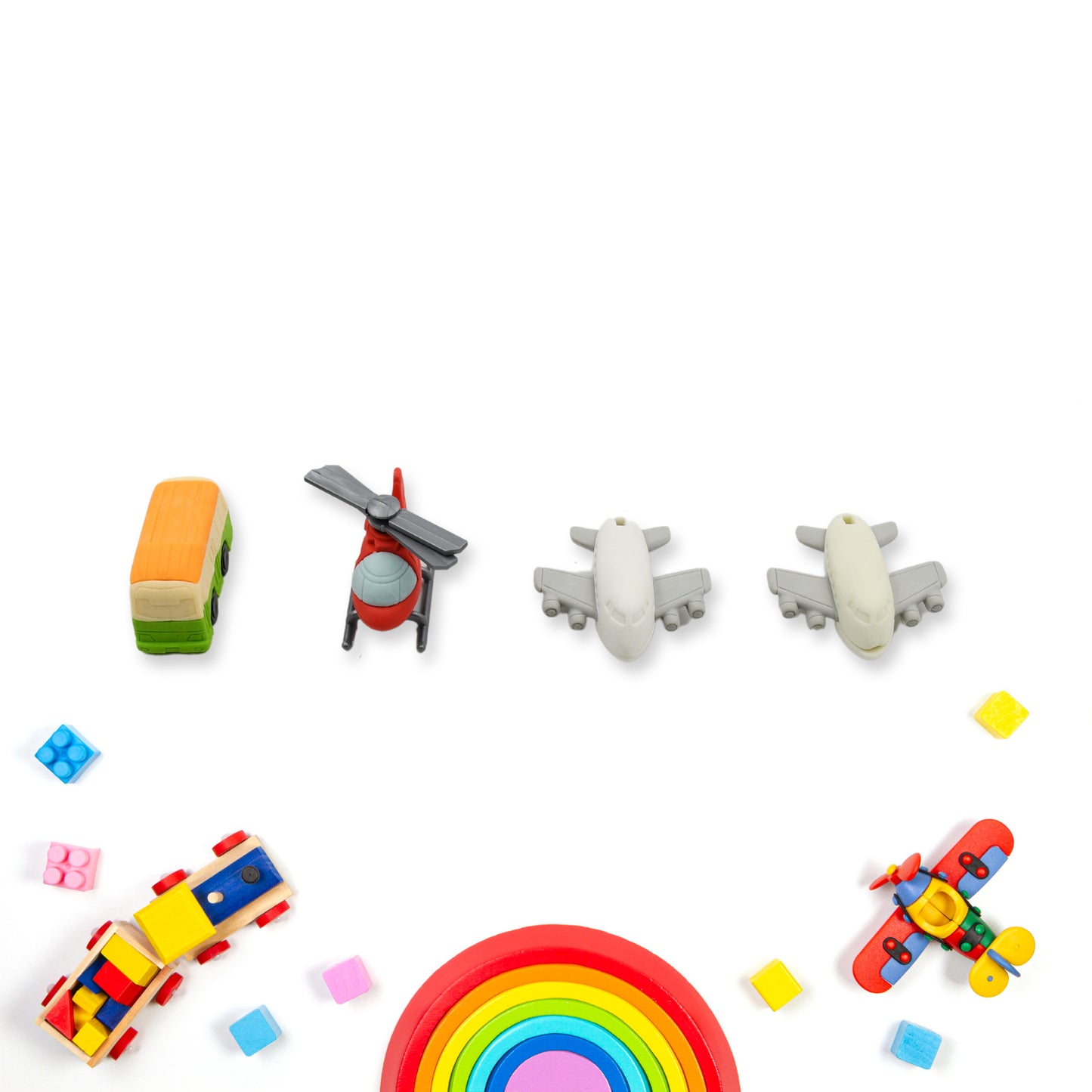 Vehicle Pattern Eraser School Stationery Use Eraser (4 Pc Set) - Happy Price - Image 2