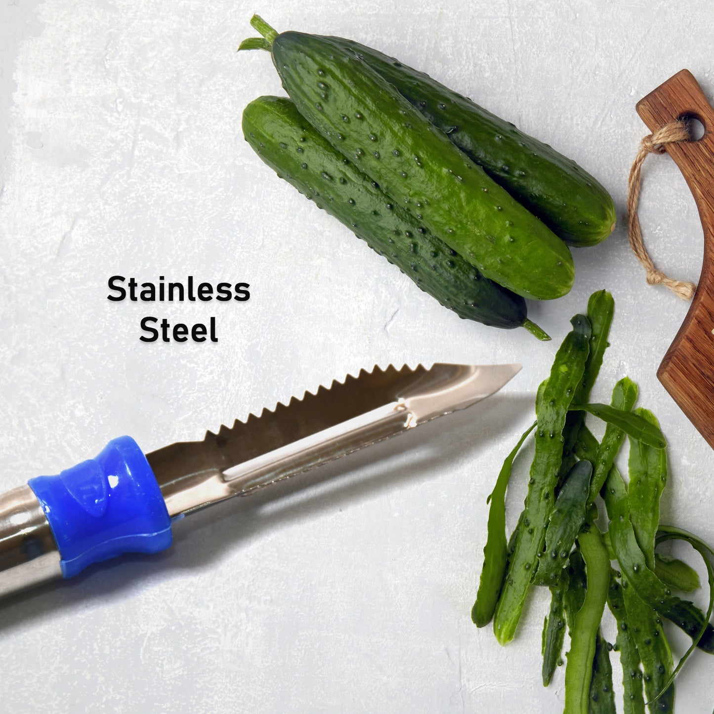 2in1 Multi-purpose Stainless Steel Peeler With Hanging Ring For Vegetables Potato Peeler Carrot Grated Suitable For Peeling And Shredding Fruit And Vegetables Kitchen Accessories Piller (1 Pc) - Happy Price - Image 3