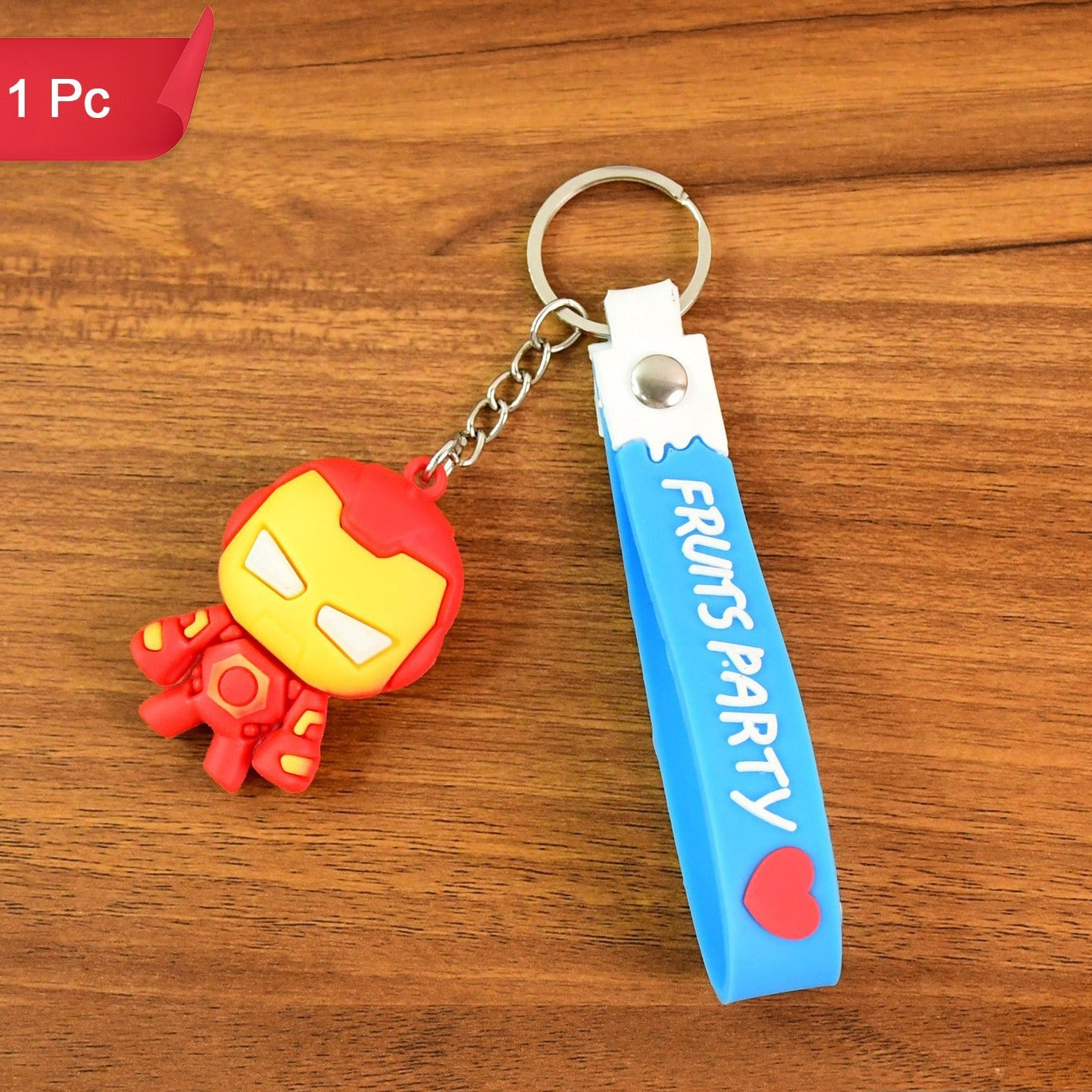 Cute Cartoon Silicone 3d Key Chain With Metal Hook  Strap (Pack Of 1) - Happy Price - Image 1