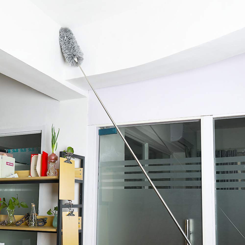 Microfiber Dusters For Cleaning Telescoping Feather Duster With 100 Inches Extendable Handle Pole Dusting Cleaning Tools For Cleaning High Ceiling Ceiling Fan Blinds Cobwebs Furniture Cars - Happy Price - Image 6