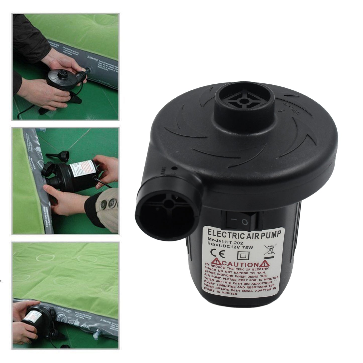 a Multi-purpose Electric Air Pump Without Valve Adaptors For Quickly Inflatesdeflates Sofa Bed Swimming Pool Tubes Toys Air Bags - Happy Price - Image 2