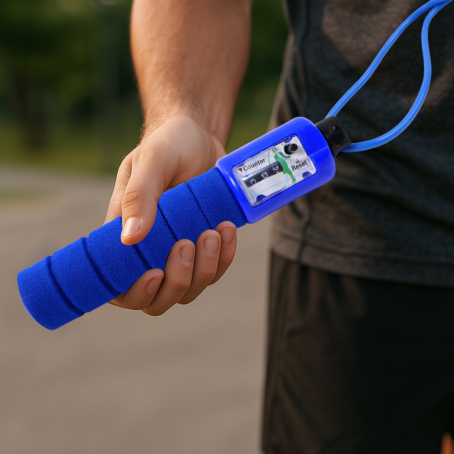 Adjustable Skipping Rope With Digital Jump Counter And Foam Grip Handles (1 Pc) - Happy Price - Image 5