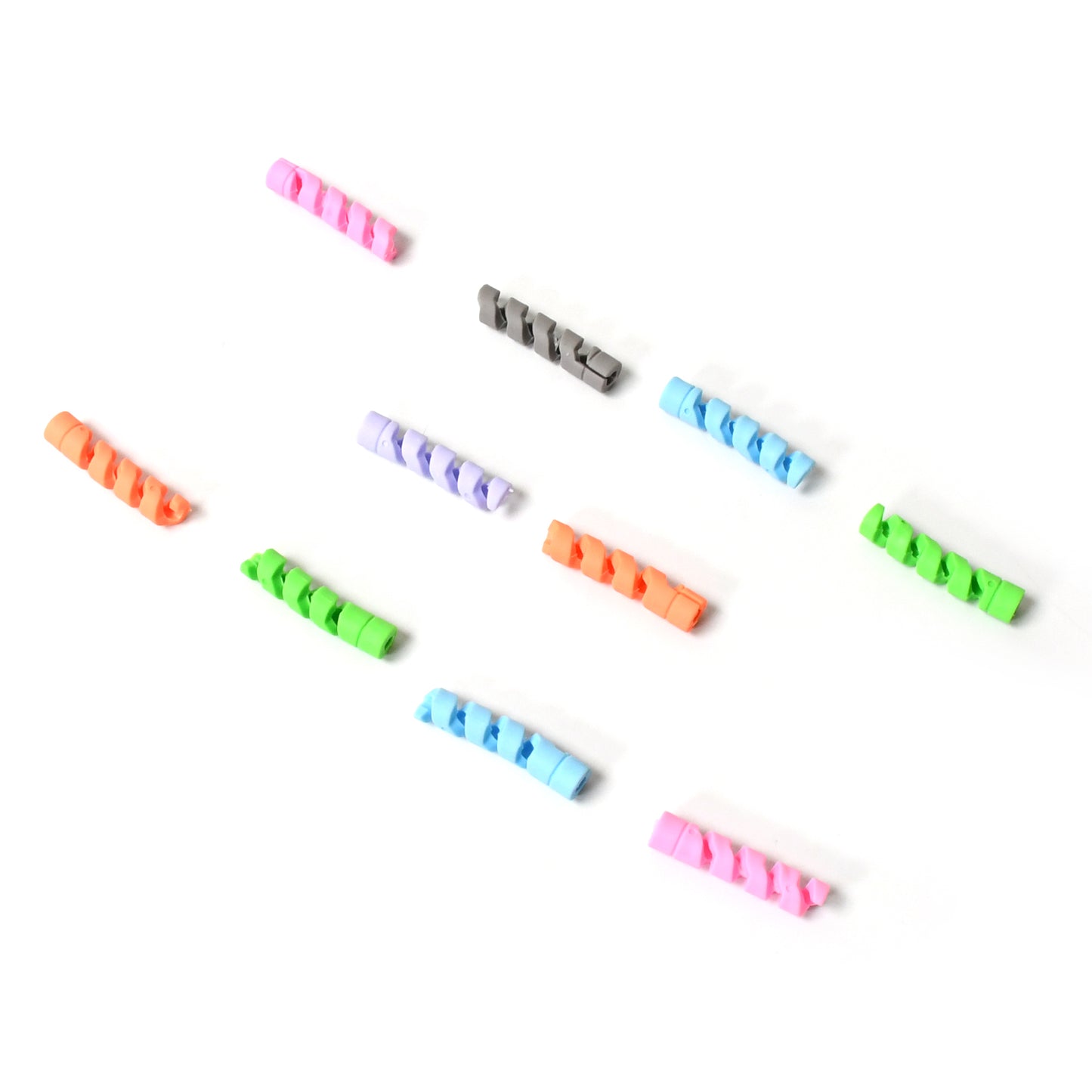 Spiral Charger Cable Protector Data Cable Saver Charging Cords Protective For All Universal Earphone  Cable Cover (Pack Of 10) - Happy Price - Image 4