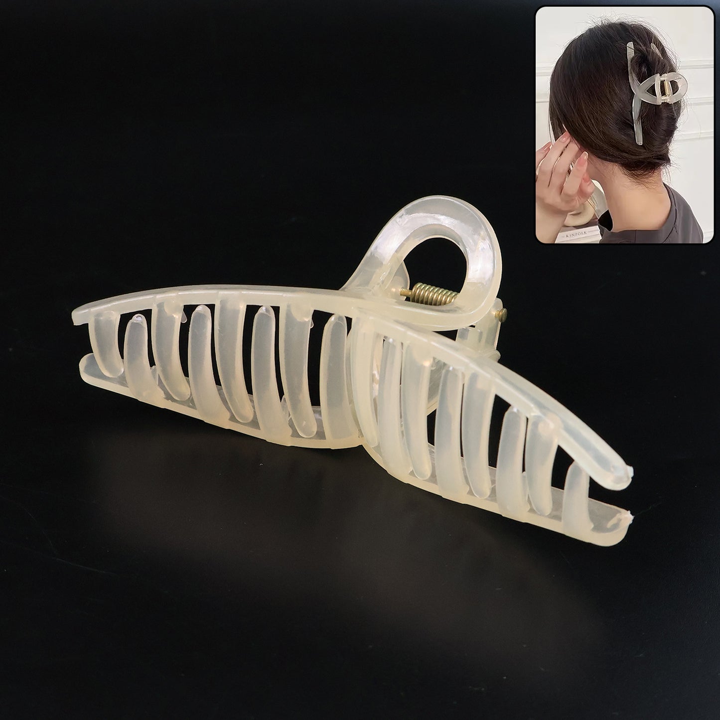 Big Plastic Hair Claw Clips Strong Clips (1 Pc  Mix Color) Hair Accessories - Happy Price - Image 3