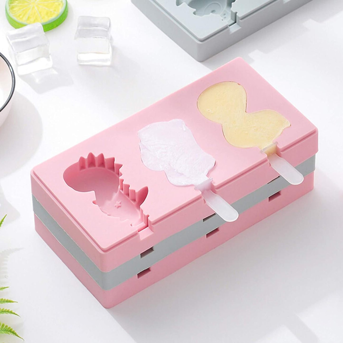 Silicone Popsicle Molds Reusable Ice Cream Molds With Sticks And Lids. A Must-have Popsicle Mold For Summer. - Happy Price - Image 3