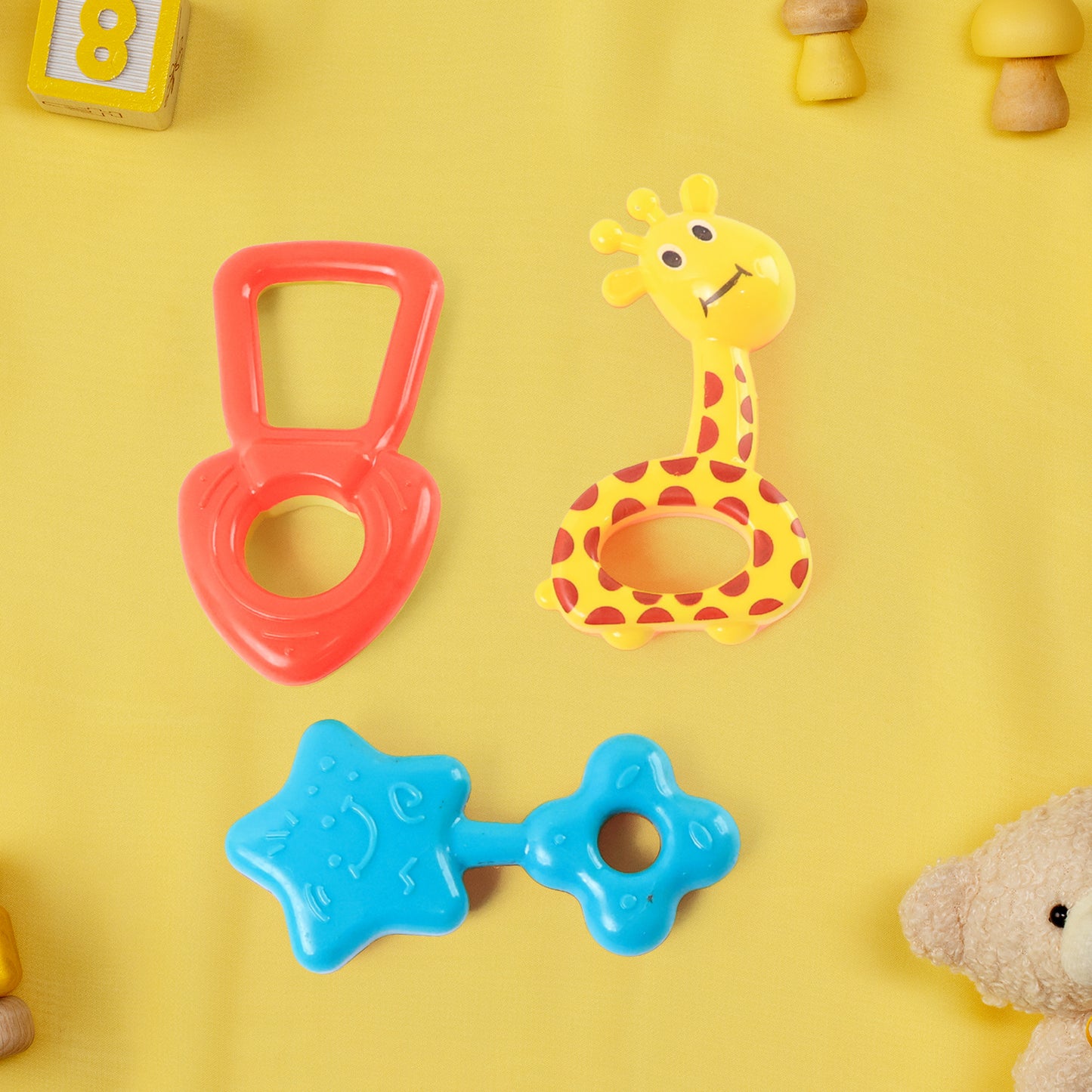 Plastic Baby Rattle Toys 5 Pcs Set - Happy Price - Image 6