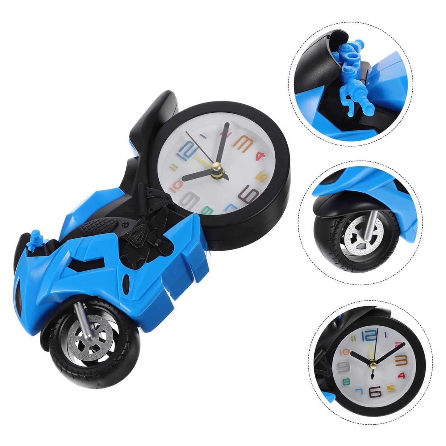 Fashioned Alarm Clock Novelty Retro Motorcycle  Motorbike Engine Style Clocks Alarm Clock Desktop Decoration Kids Gift - Happy Price - Image 7