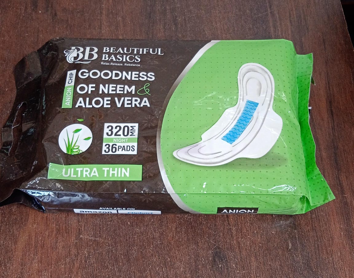 Sanitary Pads For Women With Goodness Of Neem  Aloe Vera  Ultra Thin  Leakage Protection  Ph Balance  With Antibacterial Anion Chip  5x More Absorbance (320 Mm  36 Pads) - Happy Price - Image 7