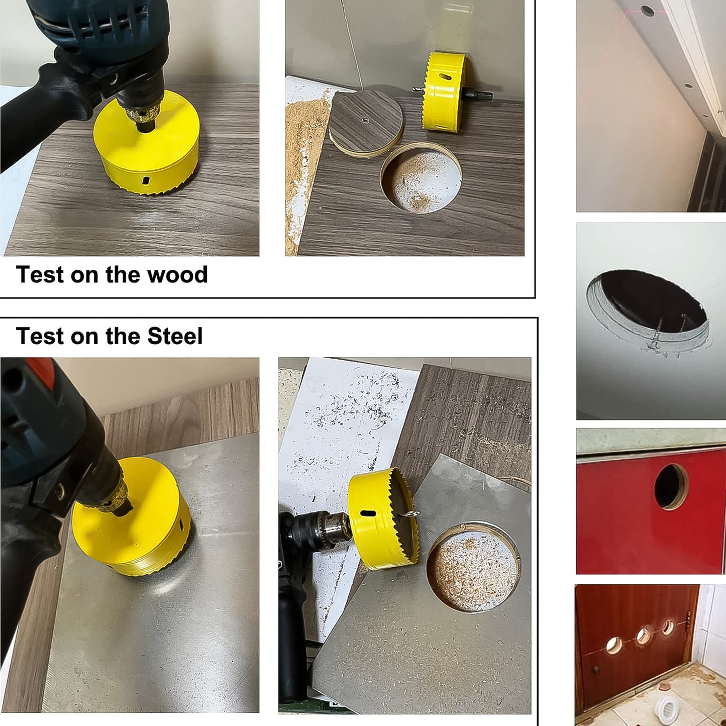 Door Lock Installation (22mmx150mm) Hole Saw Kit (1 Set) - Happy Price - Image 6