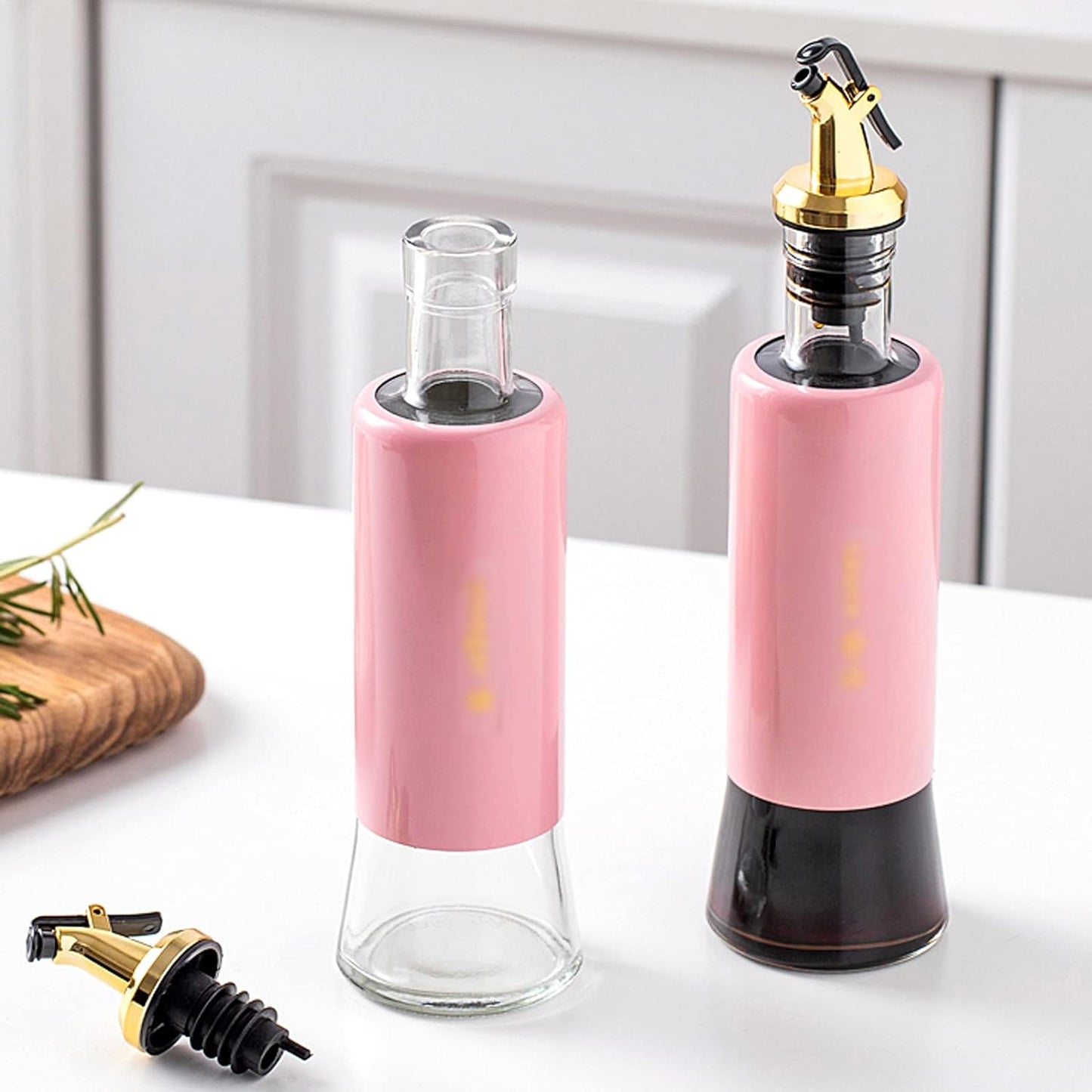 300 Ml Olive Oil Dispenser Bottle Leakproof Condiment Glass Container Non- Drip Spout Soy Sauce Vinegar Cruet Bottle For Kitchen Cooking Bbq Fry For Kicthen Home (300 Ml) - Happy Price - Image 5