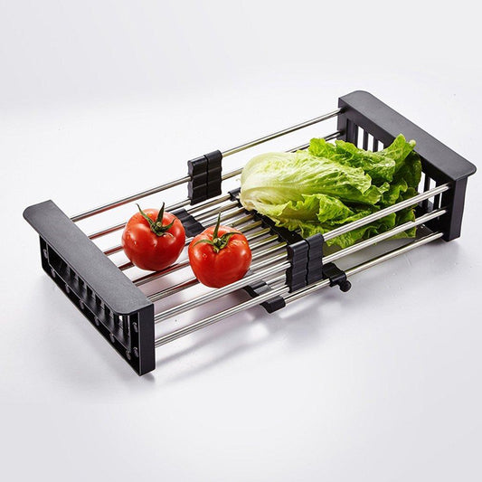Stainless Steel Expandable Kitchen Sink Dish Drainer - Happy Price - Image 1