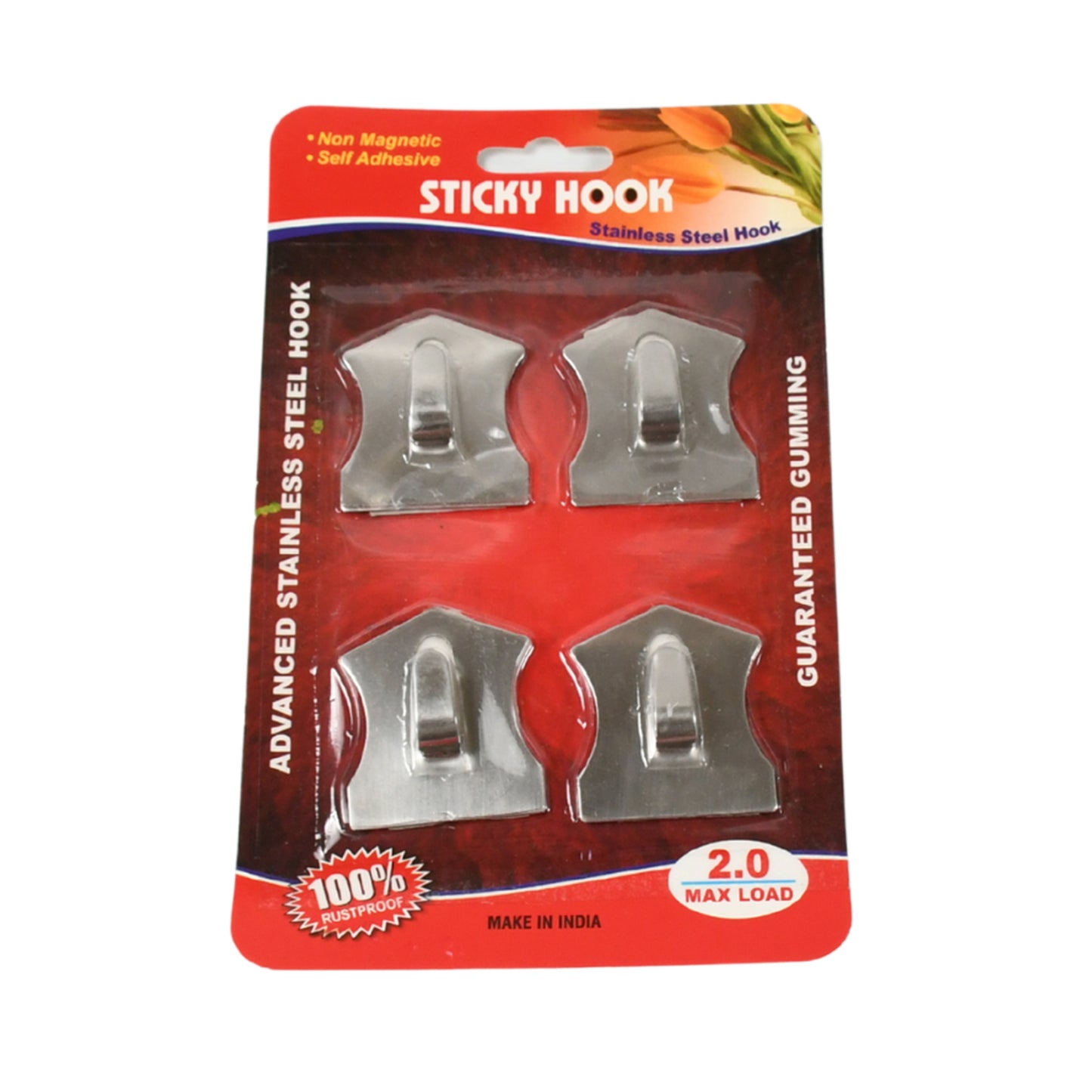 Self- Adhesive Hooks Heavy Duty Wall Hooks Hangers Stainless Steel Waterproof Sticky Hooks For Hanging Robe Coat Towel Kitchen Bathroom And. - Happy Price - Image 5
