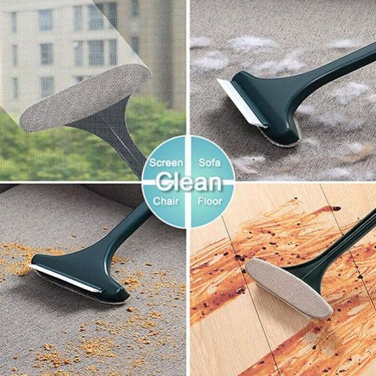 Brush 2 In 1 Mesh Cleaning Brush  Wiper With Extended Handle Window Cleaning Brush Net Cleanermagic Window Cleaner Brush Window Mesh Cleaner (1 Pc) - Happy Price - Image 7