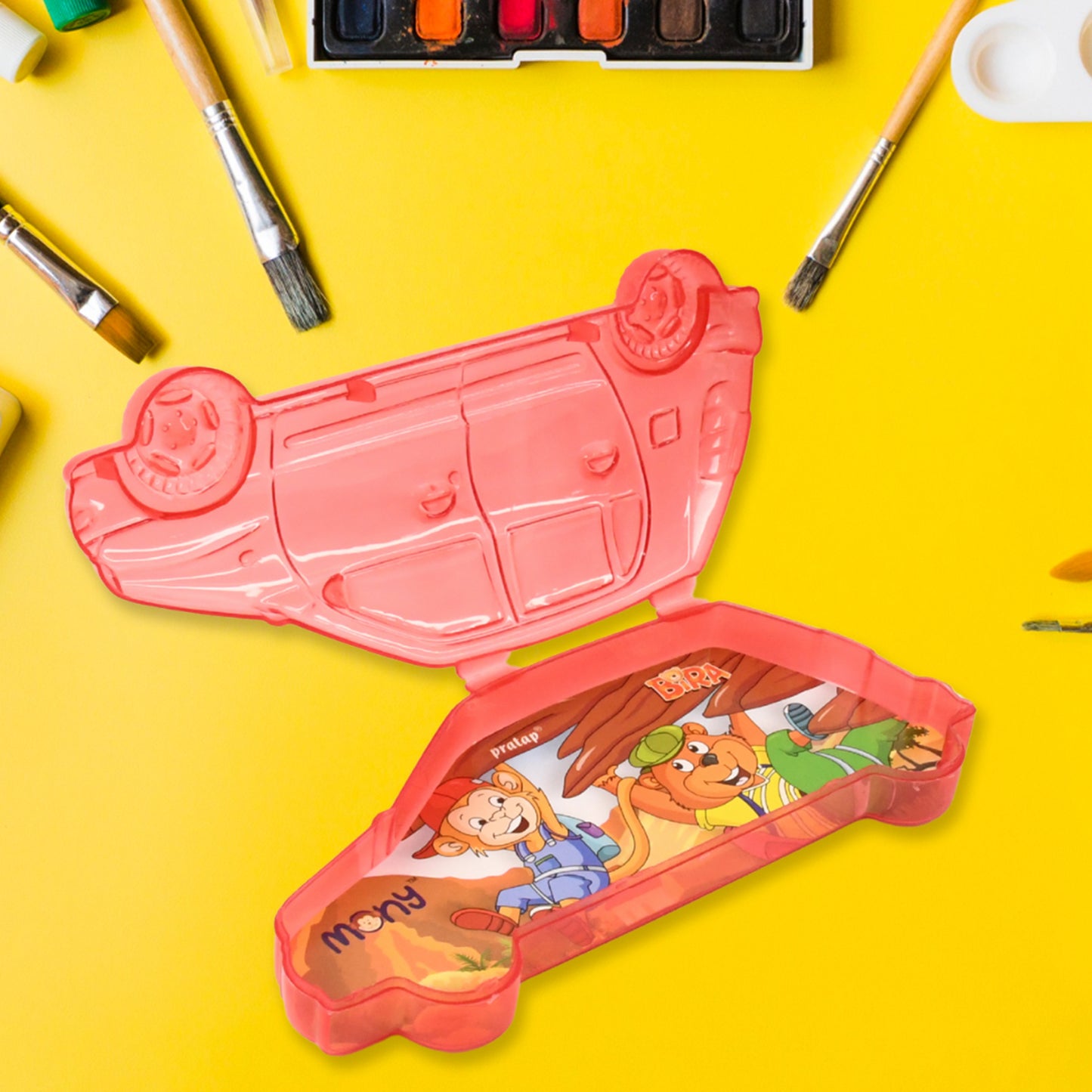 Car Shape Plastic Compass Box For Kids (1 Pc) - Happy Price - Image 7