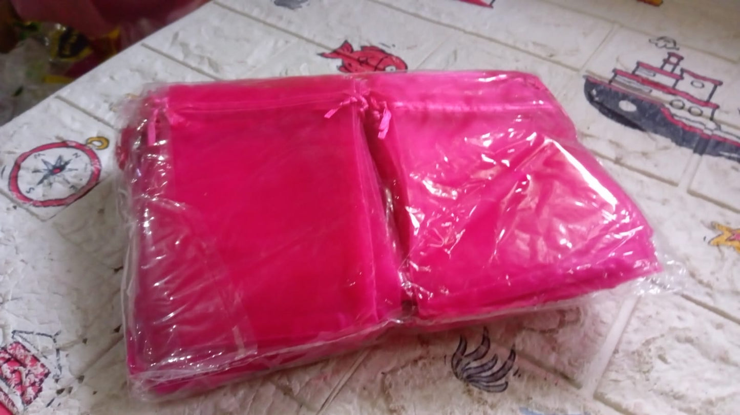 Organza Gift Bags Small Mesh Bags Drawstring Gift Bags Christmas Drawstring Organza Gift Bags Wedding Party Festival Gift Bags (100 Pcs Set) - Happy Price - Image 6